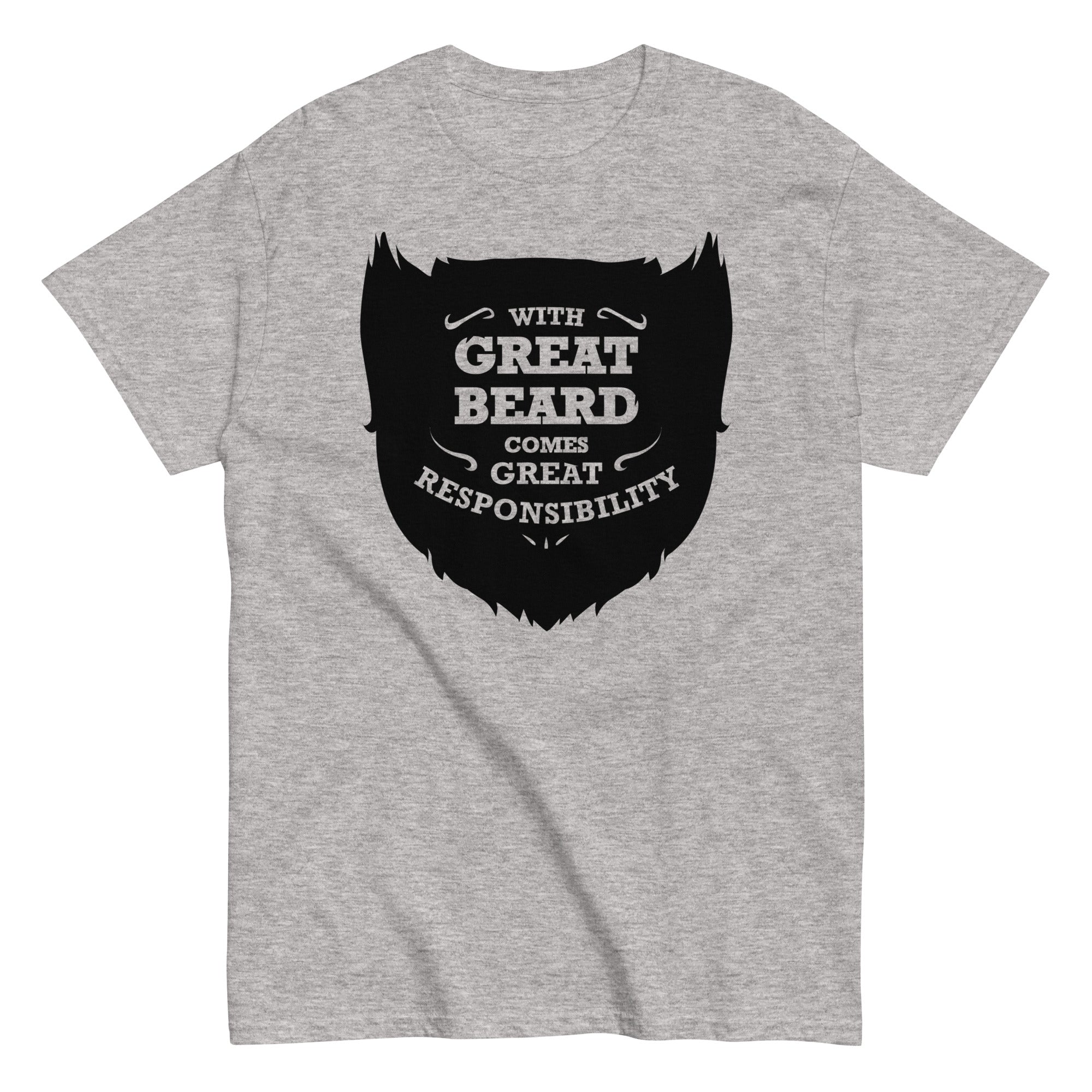 With Great Beard Comes Great Responsibility Men's Classic Tee