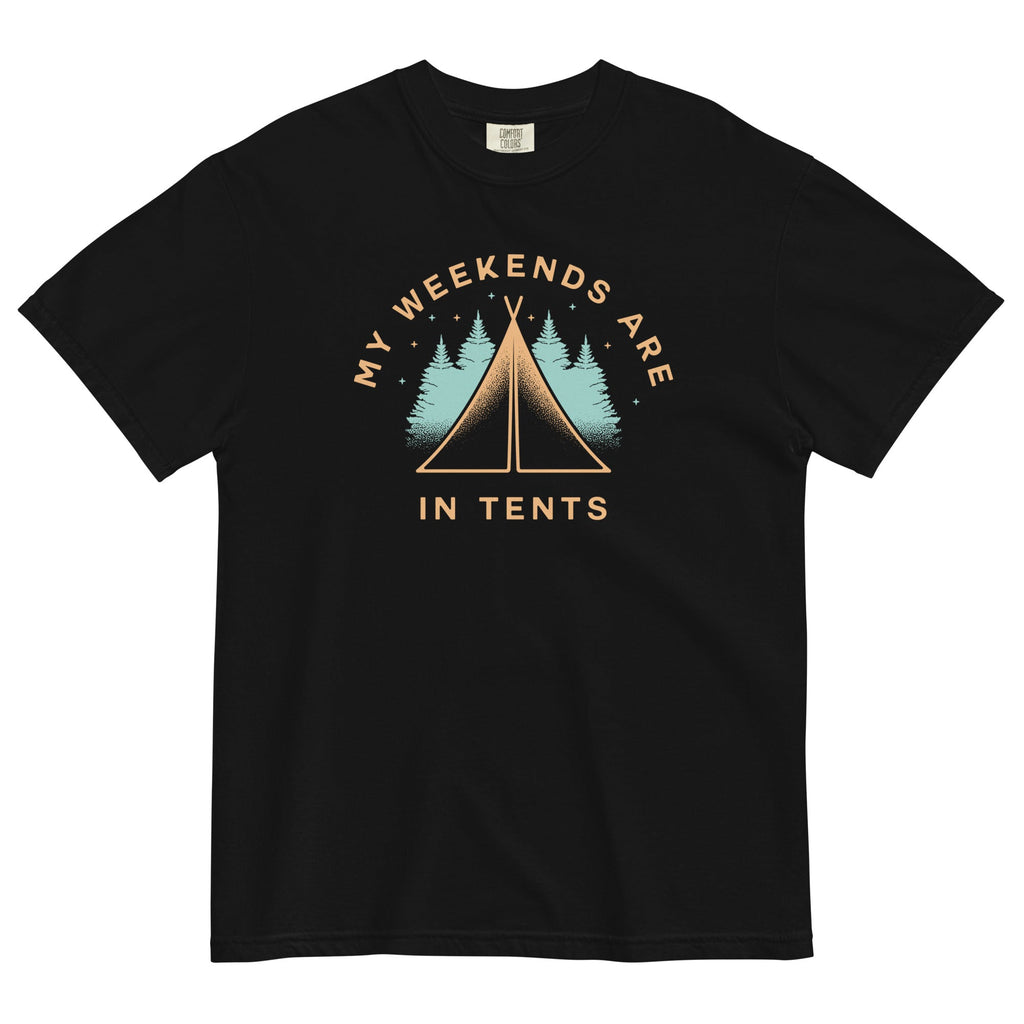 My Weekends Are In Tents Men's Relaxed Fit Tee