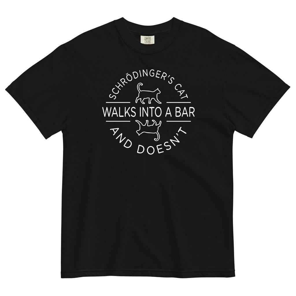 Schrodinger's Cat Walks Into A Bar Men's Relaxed Fit Tee