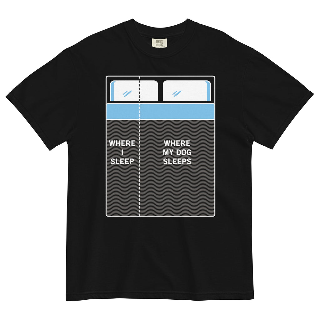 Where I Sleep, Where My Dog Sleeps Men's Relaxed Fit Tee
