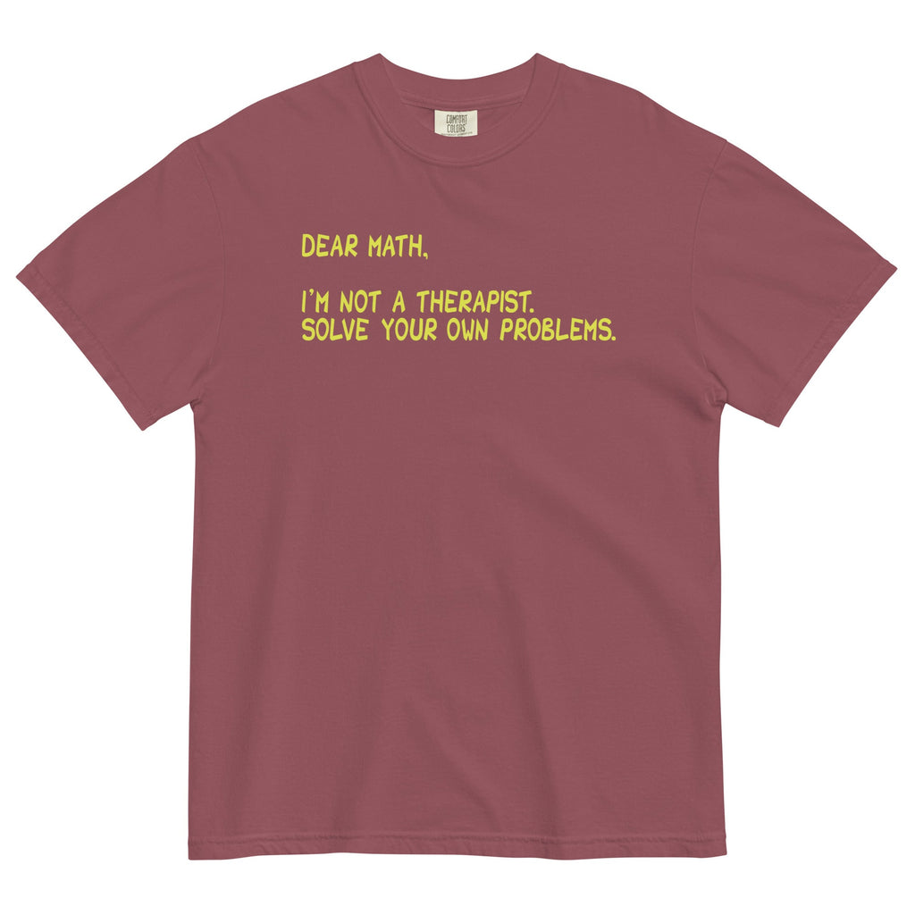 Dear Math, I'm Not A Therapist Men's Relaxed Fit Tee