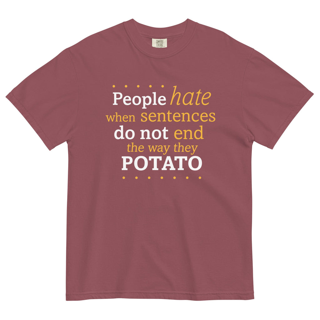 Sentences That End In Potato Men's Relaxed Fit Tee