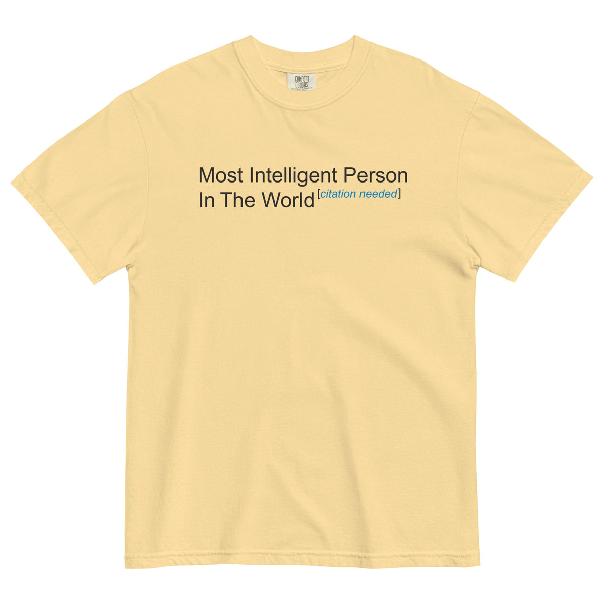 Most Intelligent Person in the World Citation Needed Men's Relaxed Fit Tee