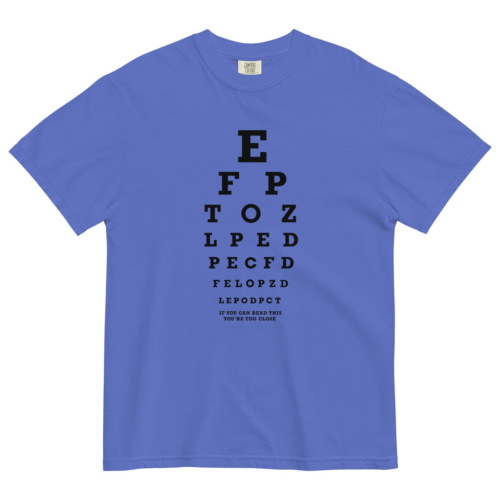 Too Close Eye Chart Men's Relaxed Fit Tee