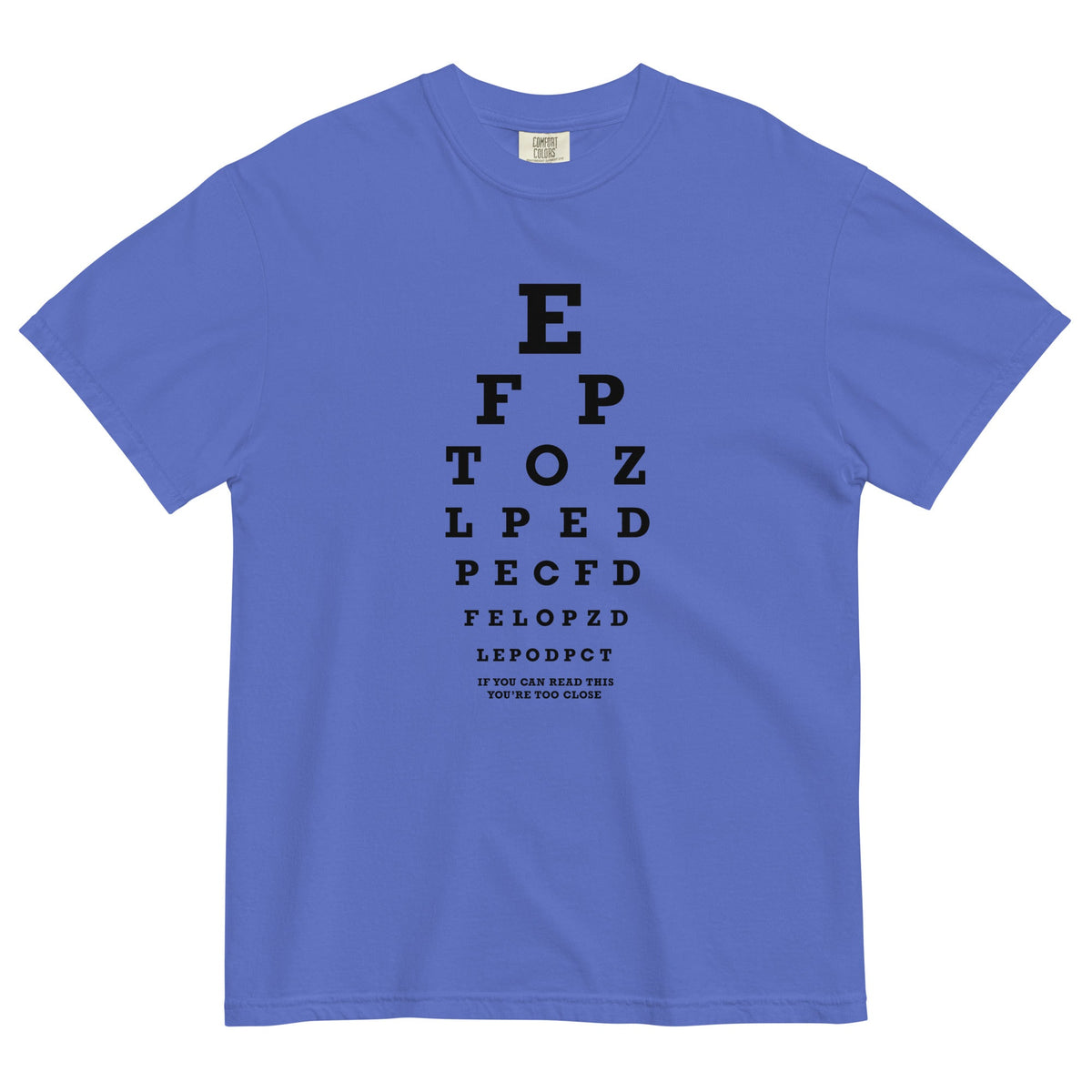Too Close Eye Chart Men's Relaxed Fit Tee