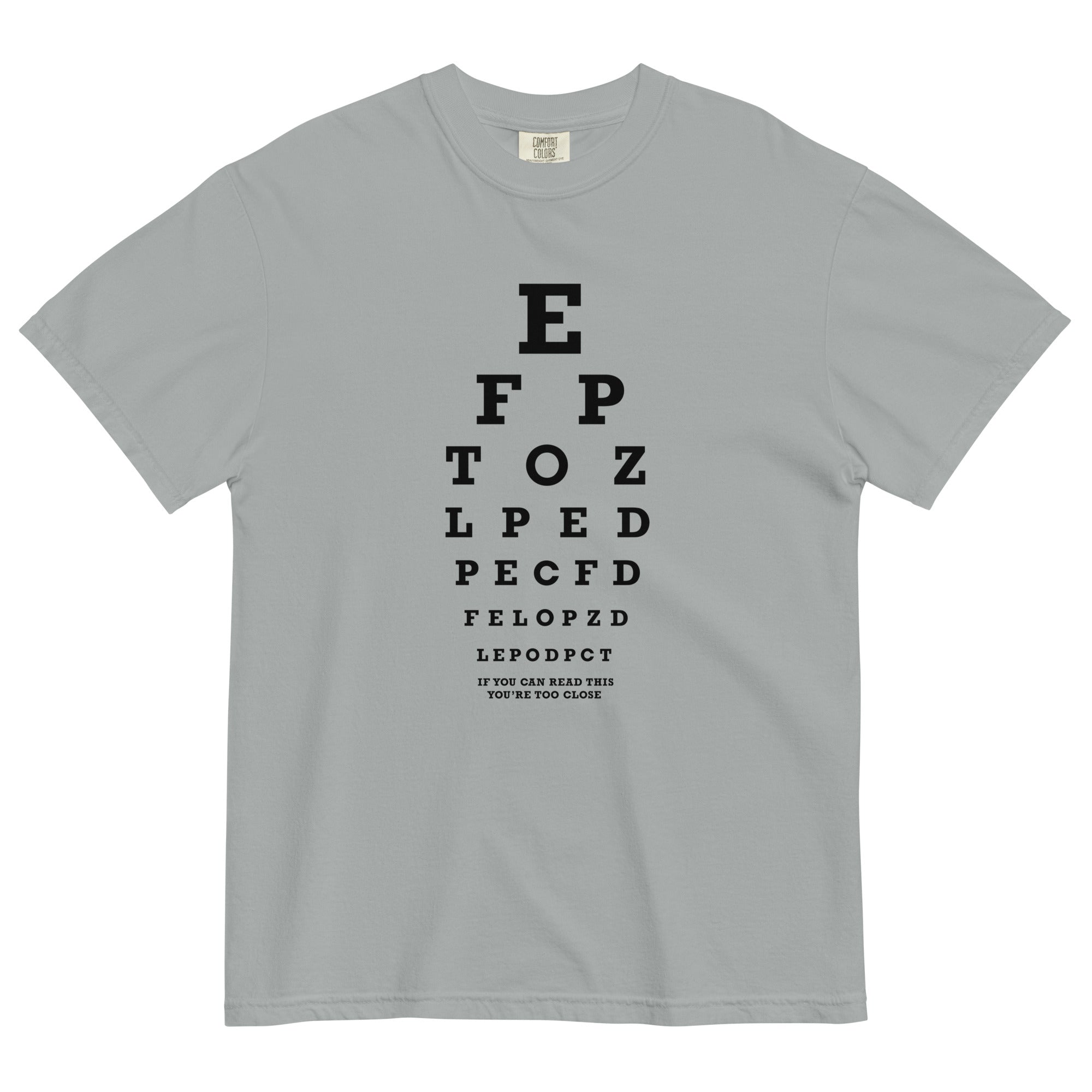 Too Close Eye Chart Men's Relaxed Fit Tee