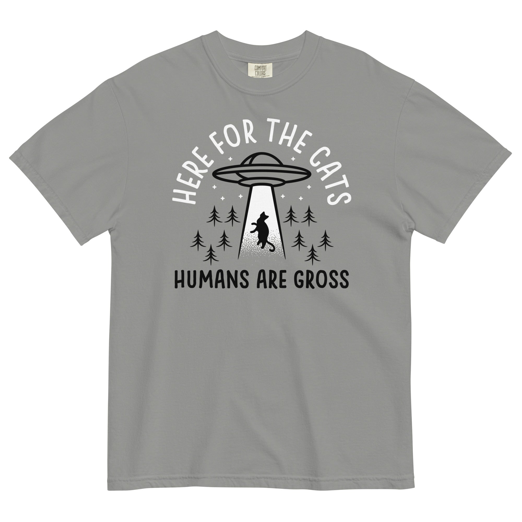 Here For The Cats, Humans Are Gross Men's Relaxed Fit Tee