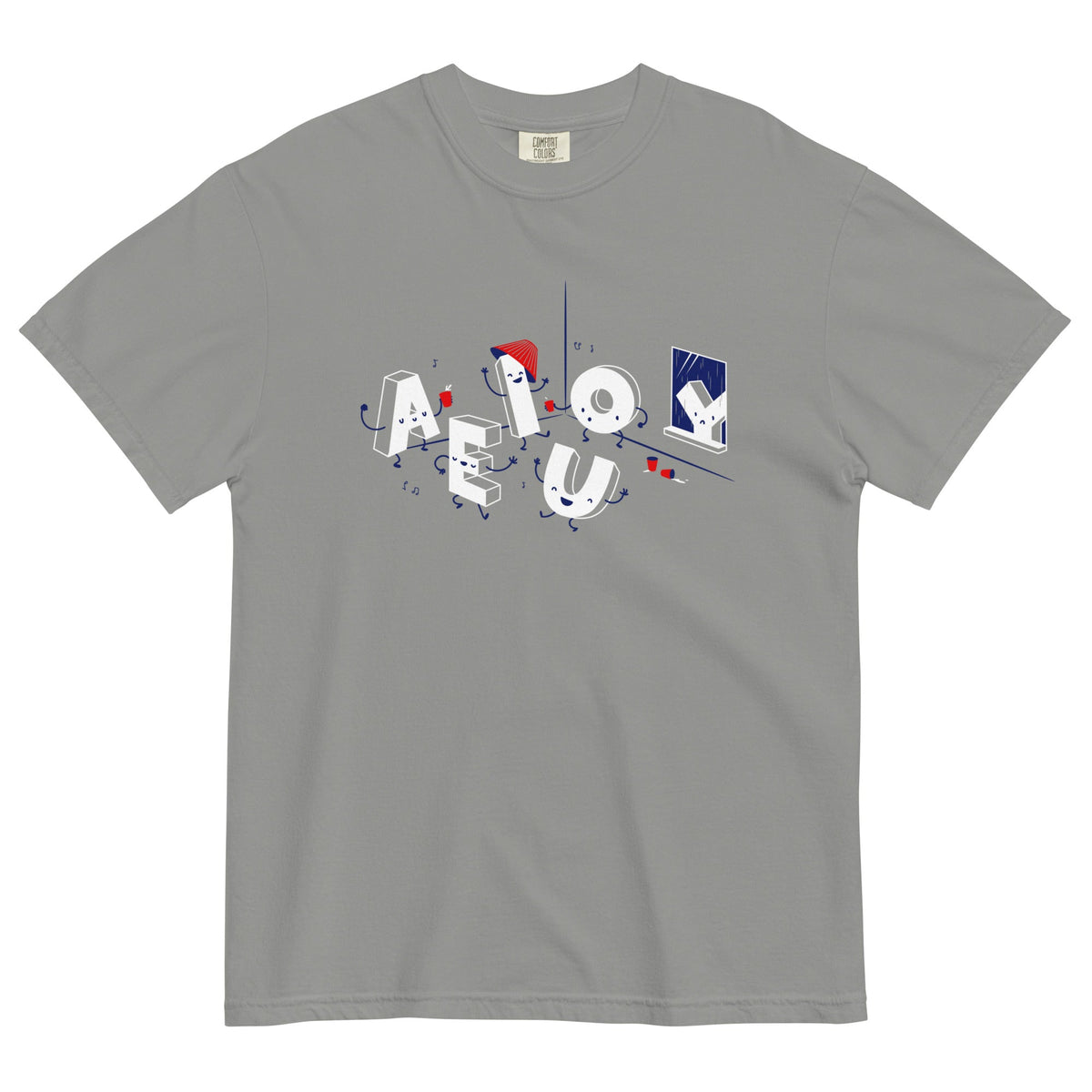 Vowel Party Time Men's Relaxed Fit Tee