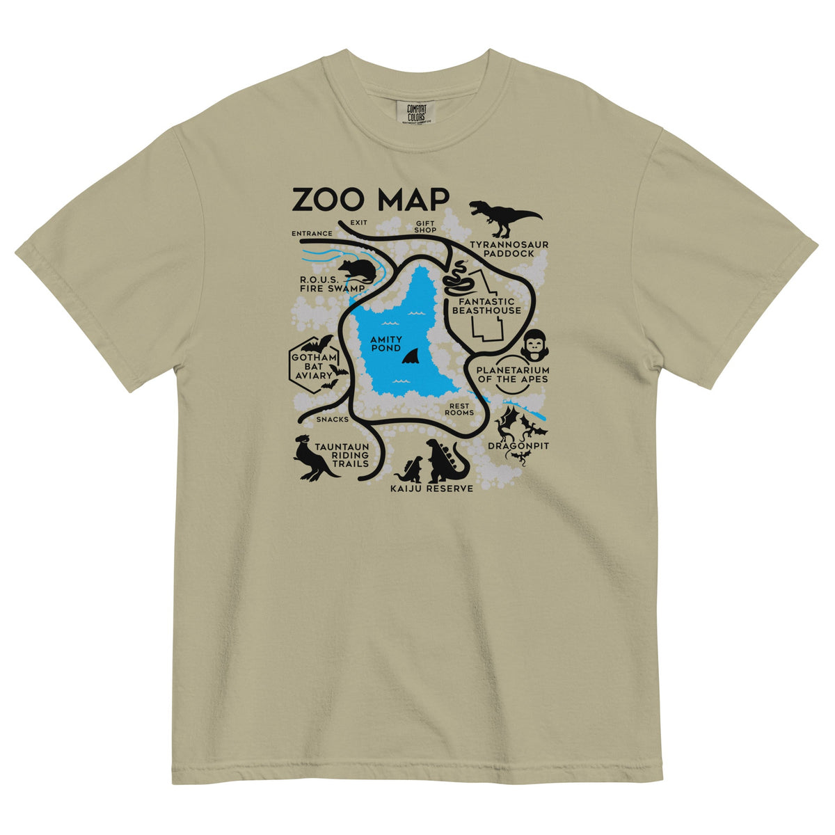Zoo Map Men's Relaxed Fit Tee