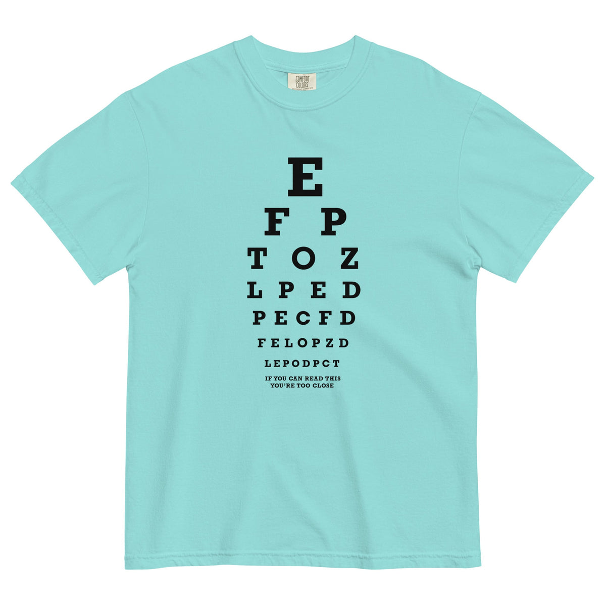 Too Close Eye Chart Men's Relaxed Fit Tee
