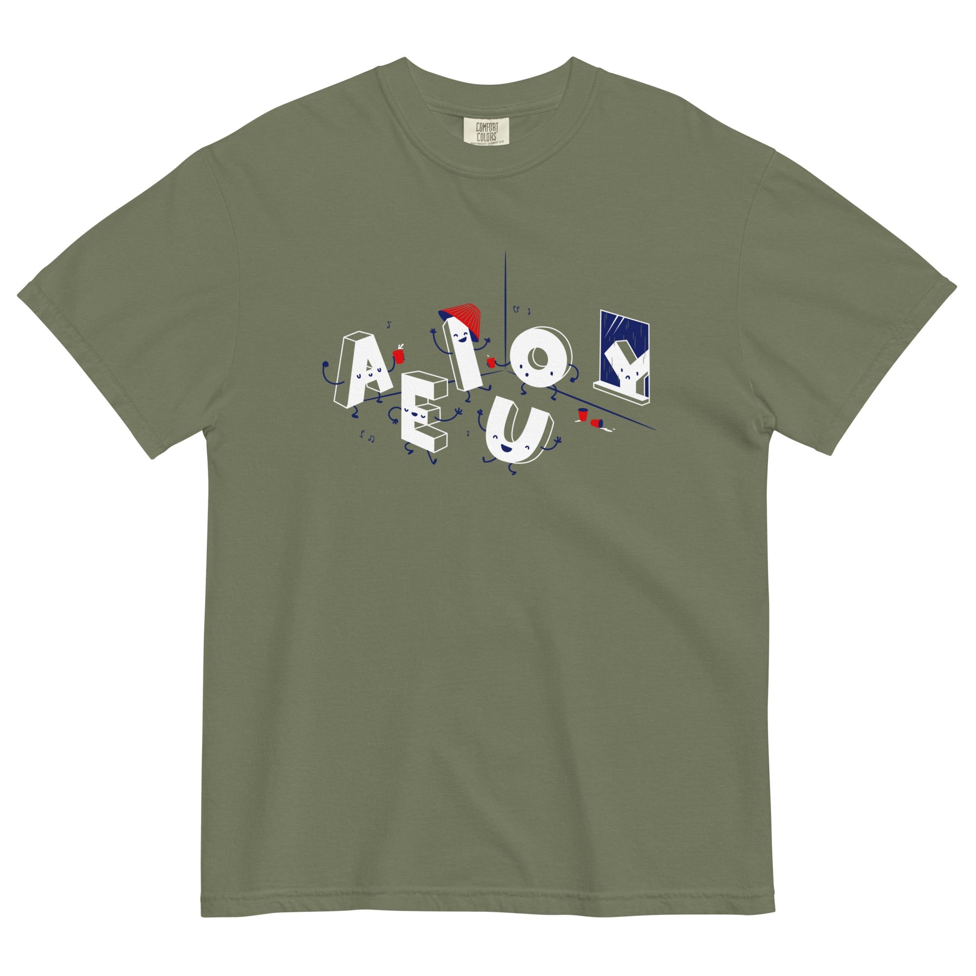 Vowel Party Time Men's Relaxed Fit Tee