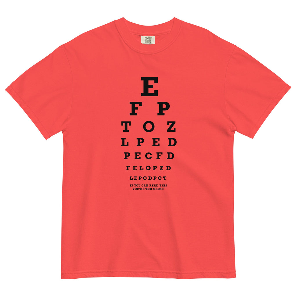 Too Close Eye Chart Men's Relaxed Fit Tee