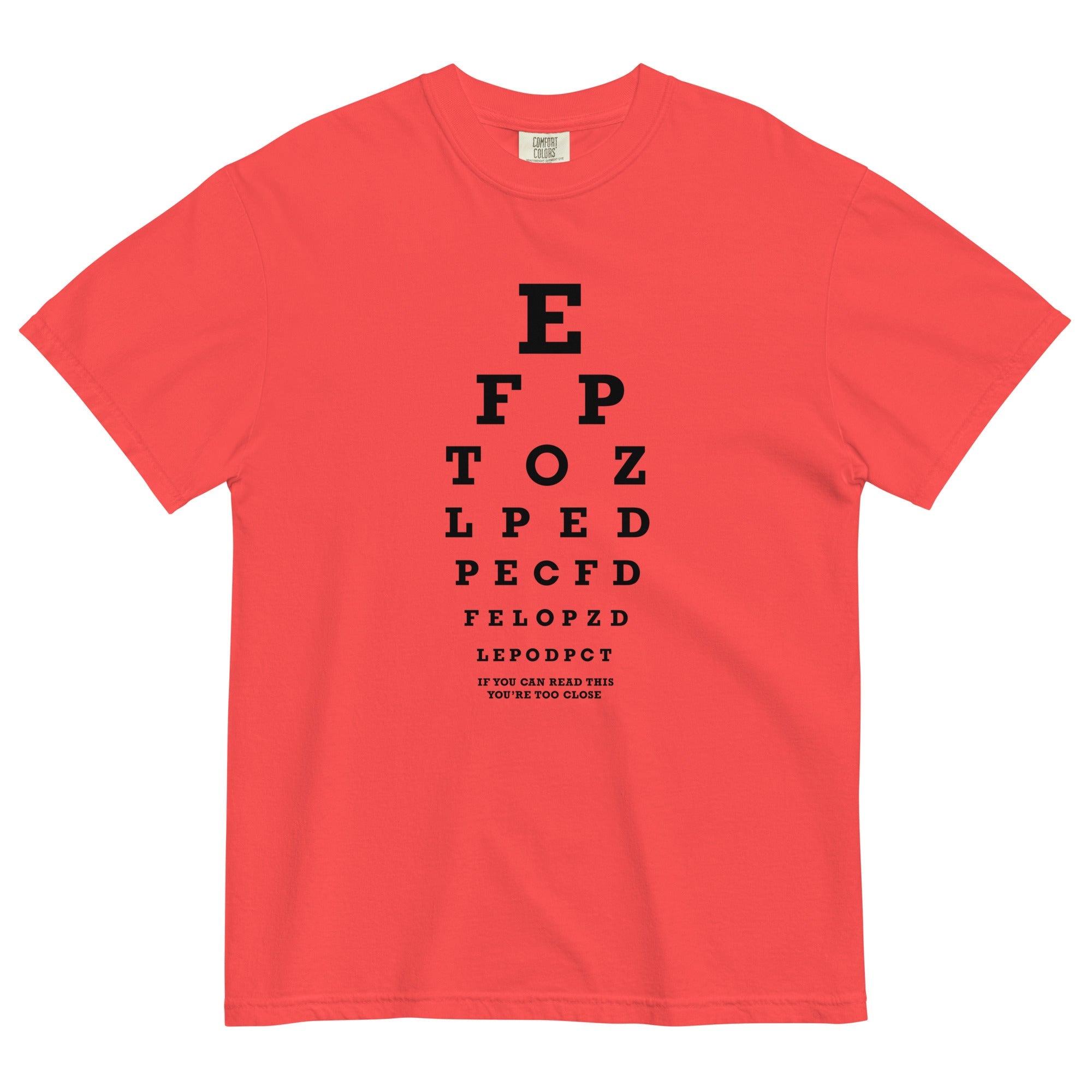 Too Close Eye Chart Men's Relaxed Fit Tee