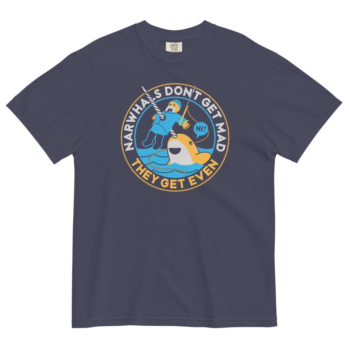 Narwhals Don't Get Mad Men's Relaxed Fit Tee