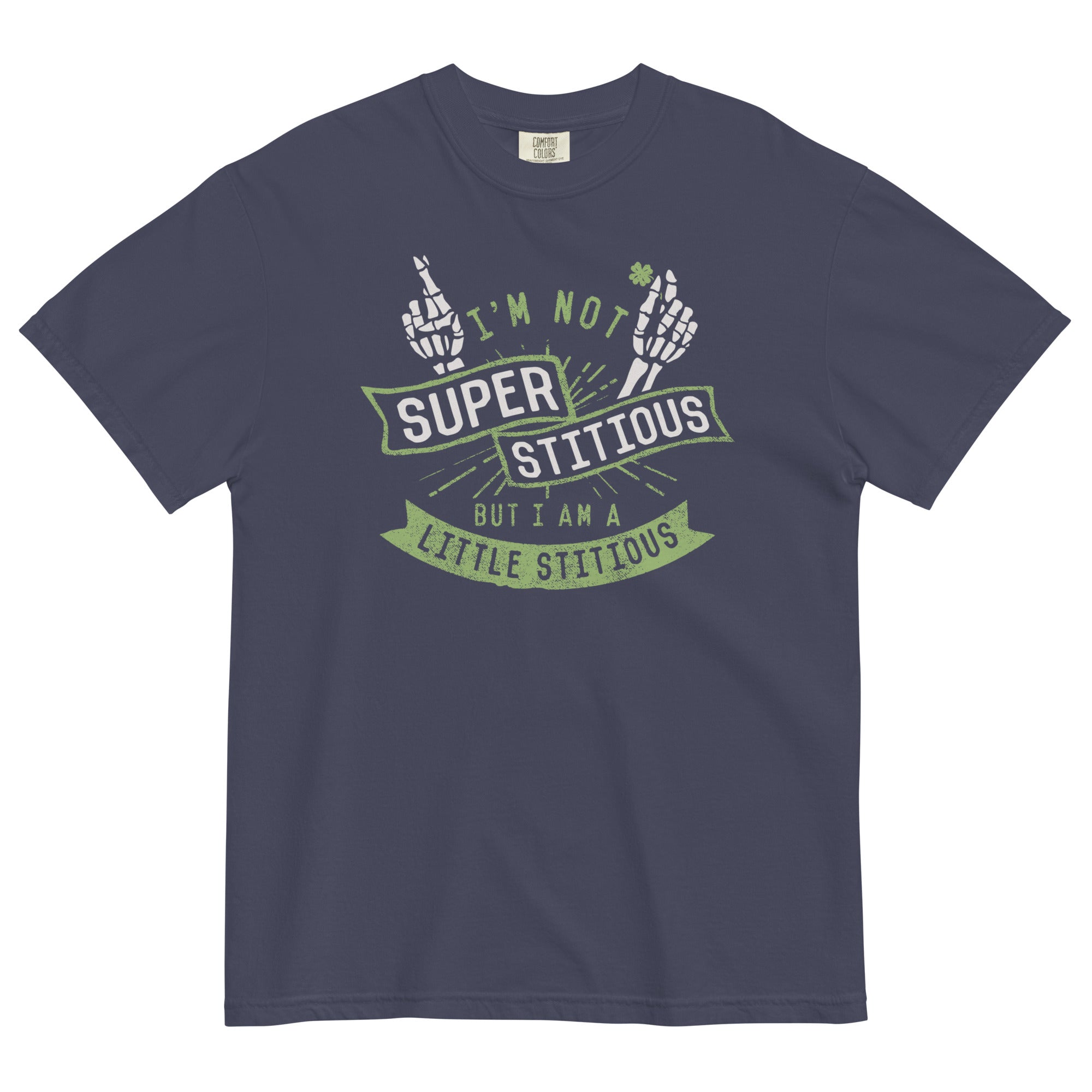 I'm Not Superstitious, But I Am A Little Stitious Men's Relaxed Fit Tee