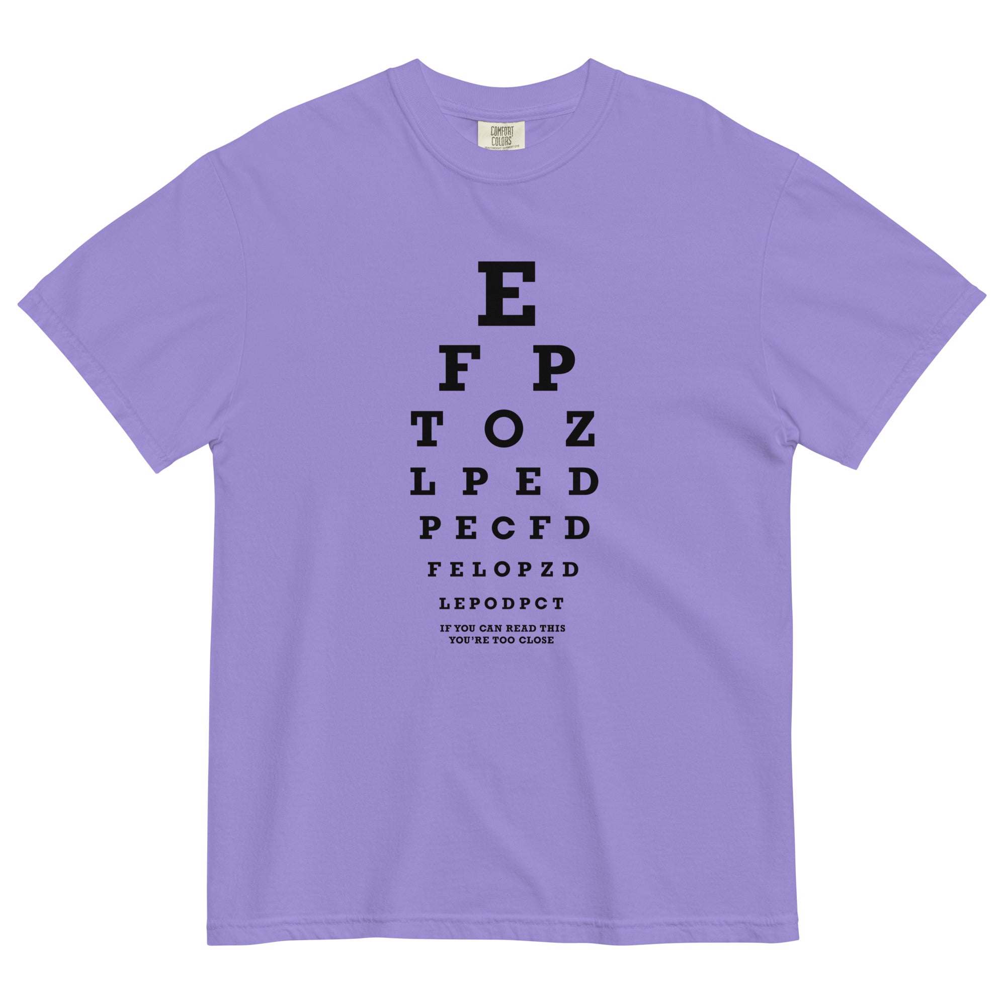 Too Close Eye Chart Men's Relaxed Fit Tee
