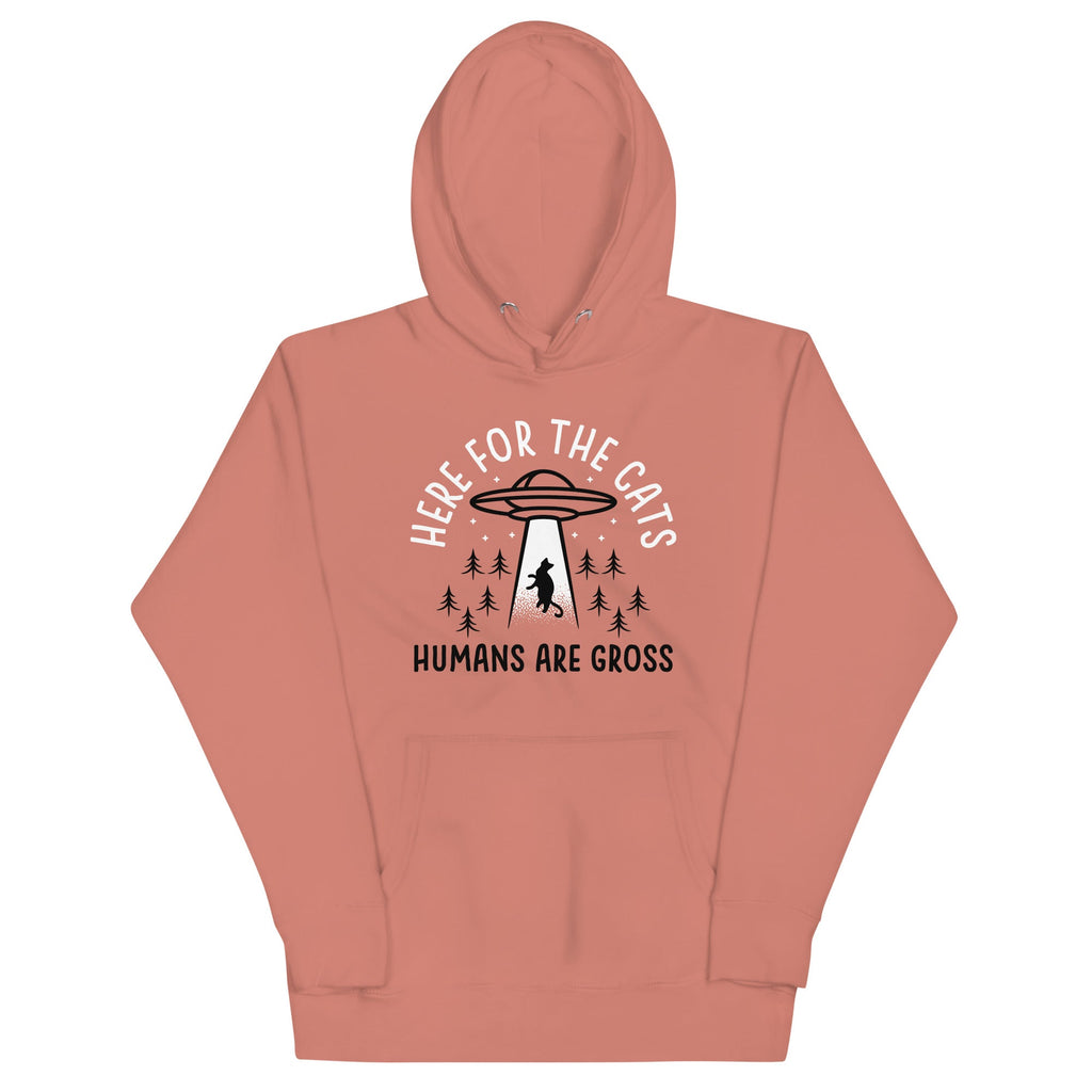 Here For The Cats, Humans Are Gross Unisex Hoodie