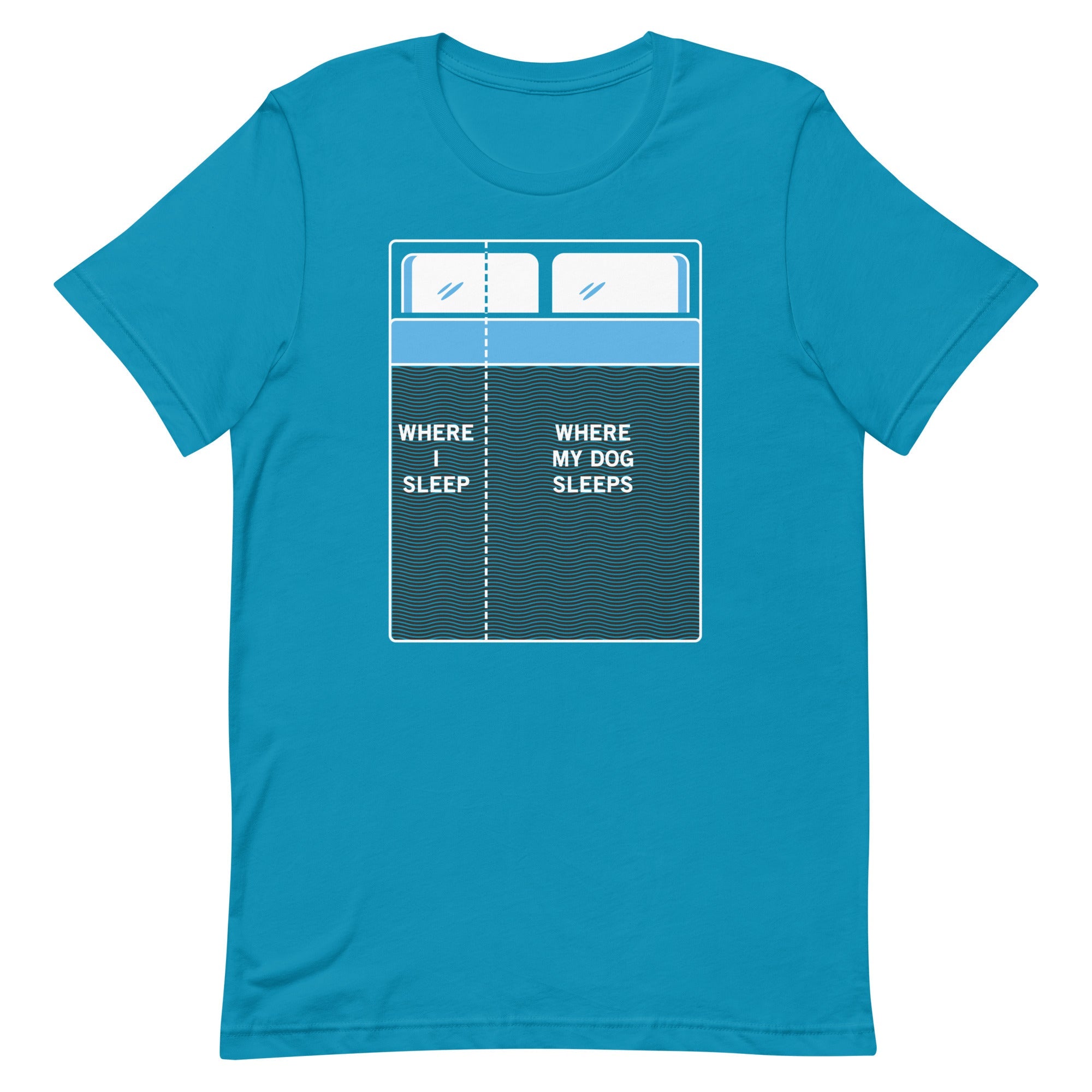 Where I Sleep, Where My Dog Sleeps Men's Signature Tee