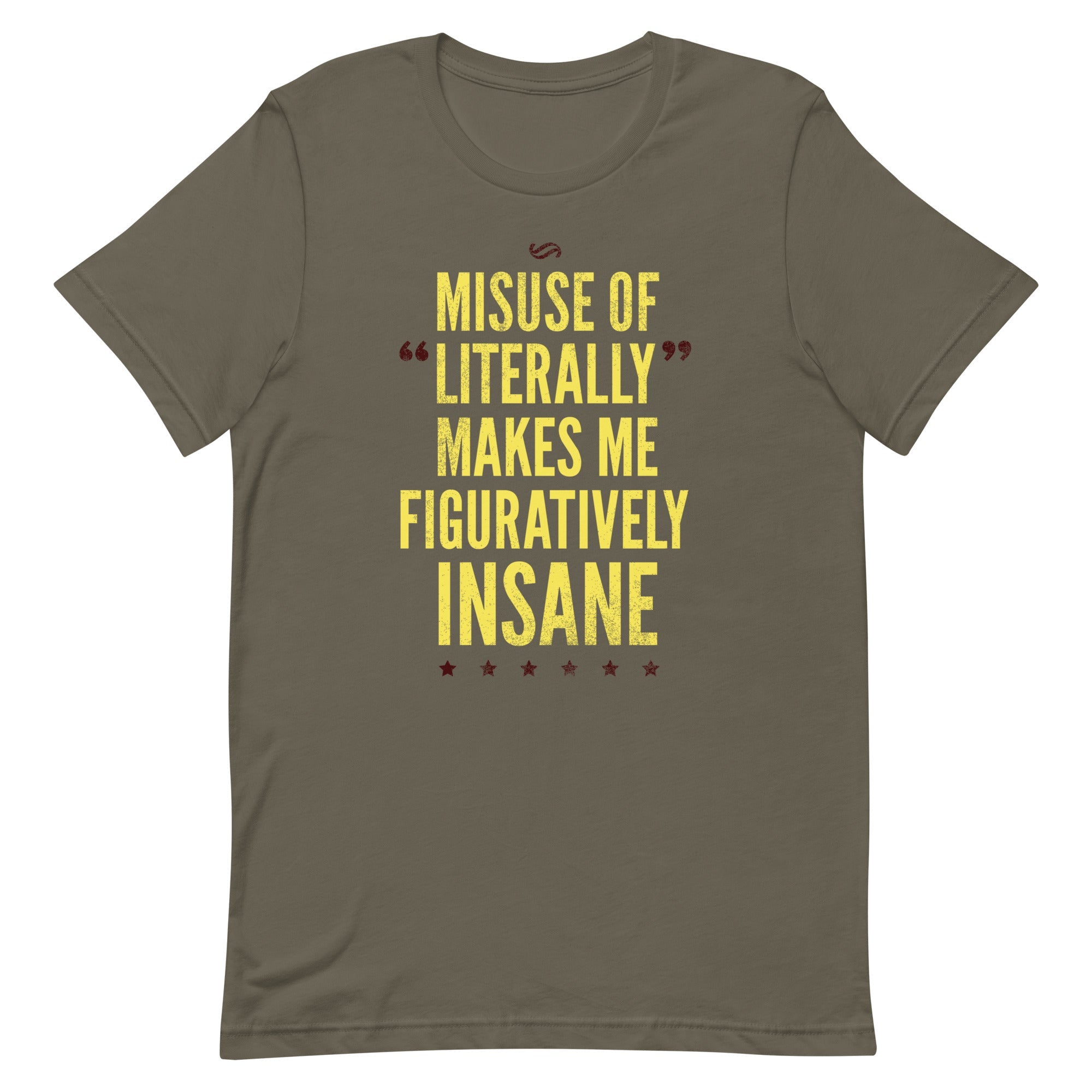 Misuse of Literally Makes Me Figuratively Insane Men's Signature Tee