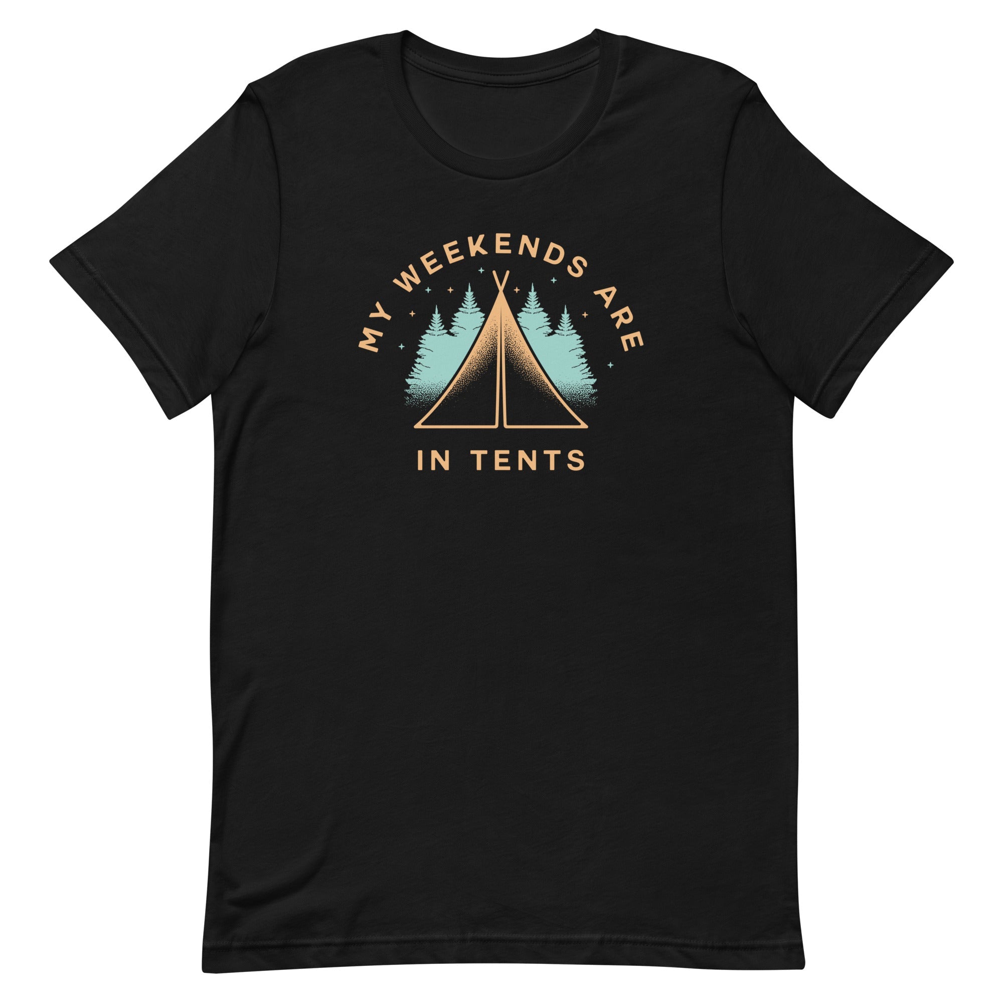 My Weekends Are In Tents Men's Signature Tee