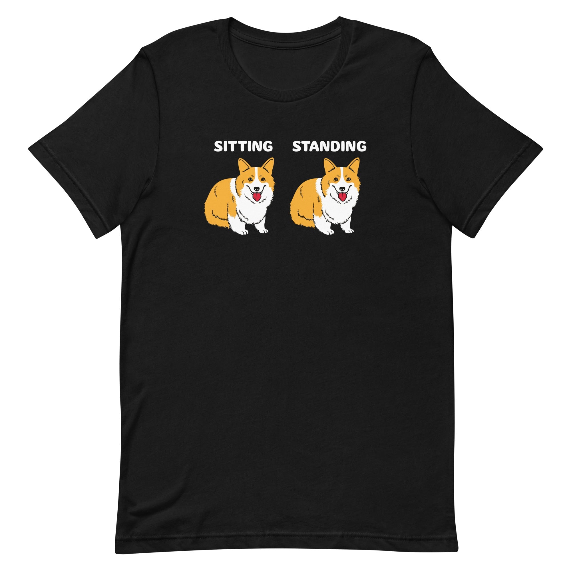 Corgi Sitting And Standing Men's Signature Tee
