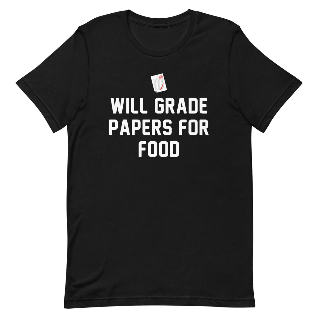 Will Grade Papers For Food Men's Signature Tee