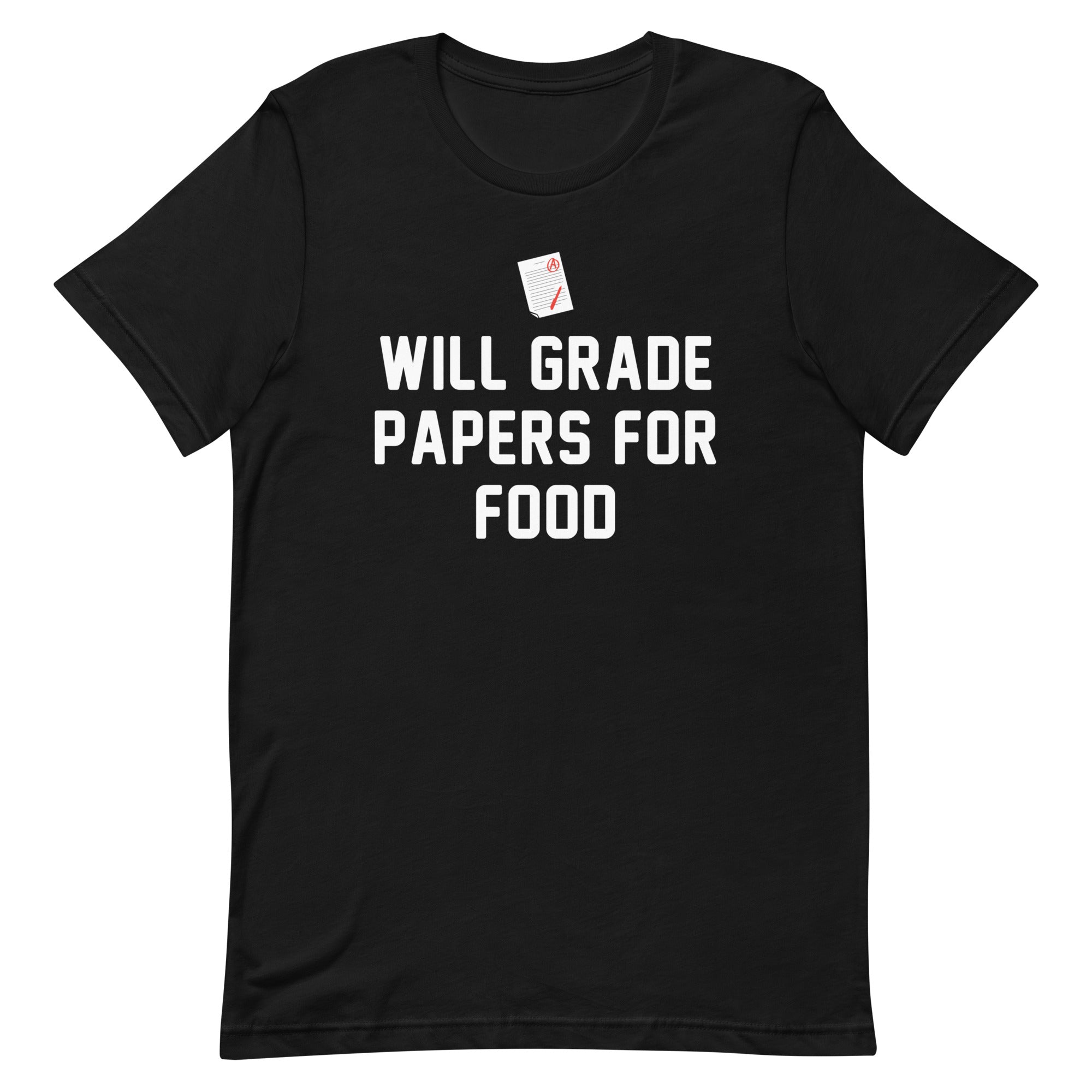 Will Grade Papers For Food Men's Signature Tee