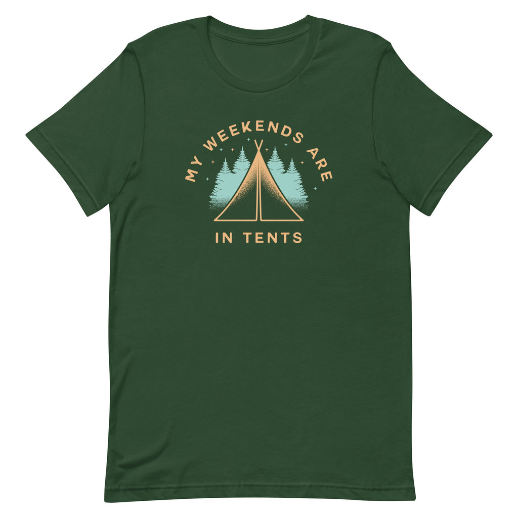 My Weekends Are In Tents Men's Signature Tee