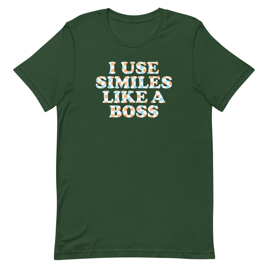 I Use Similes Like A Boss Men's Signature Tee