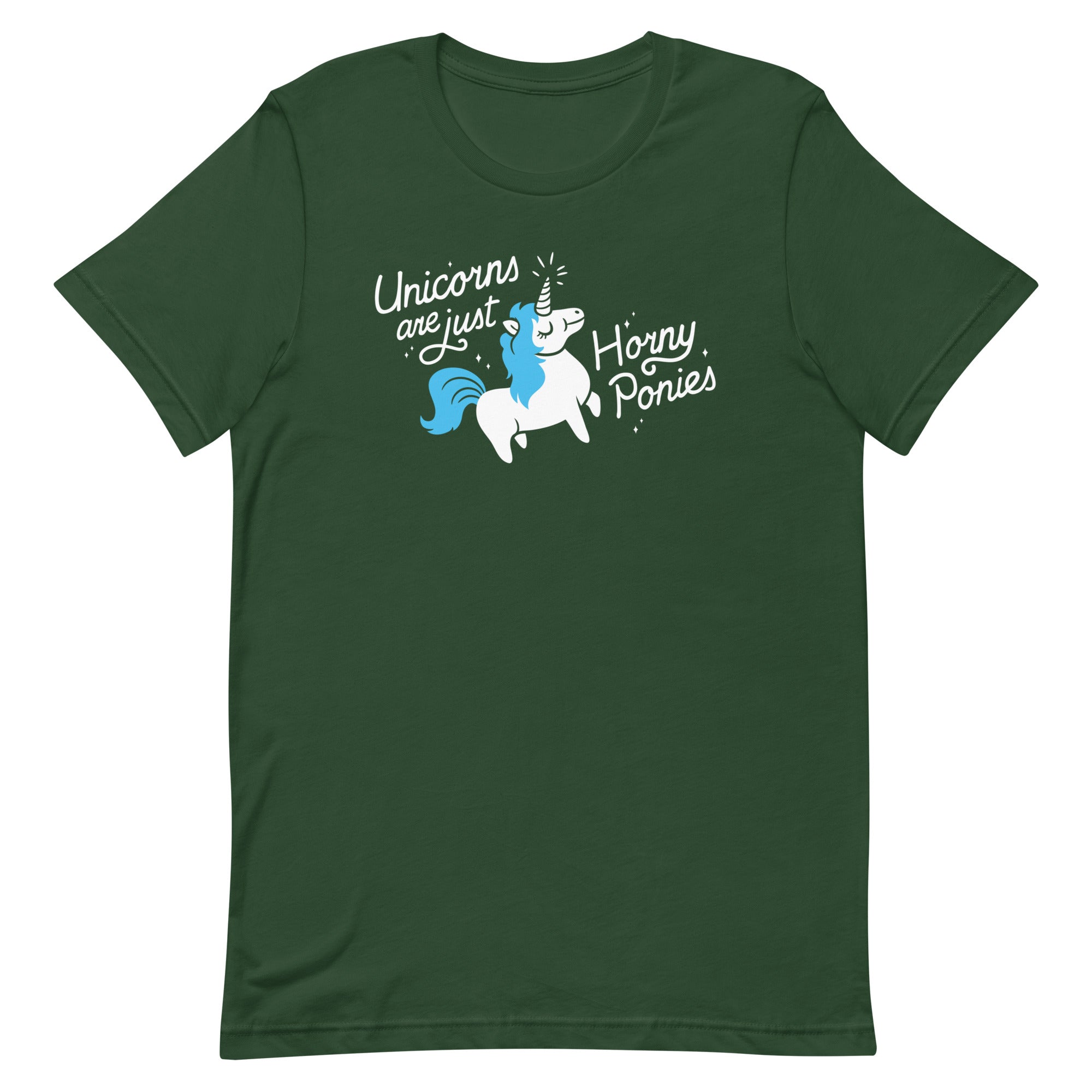 Unicorns Are Just Horny Ponies Men's Signature Tee