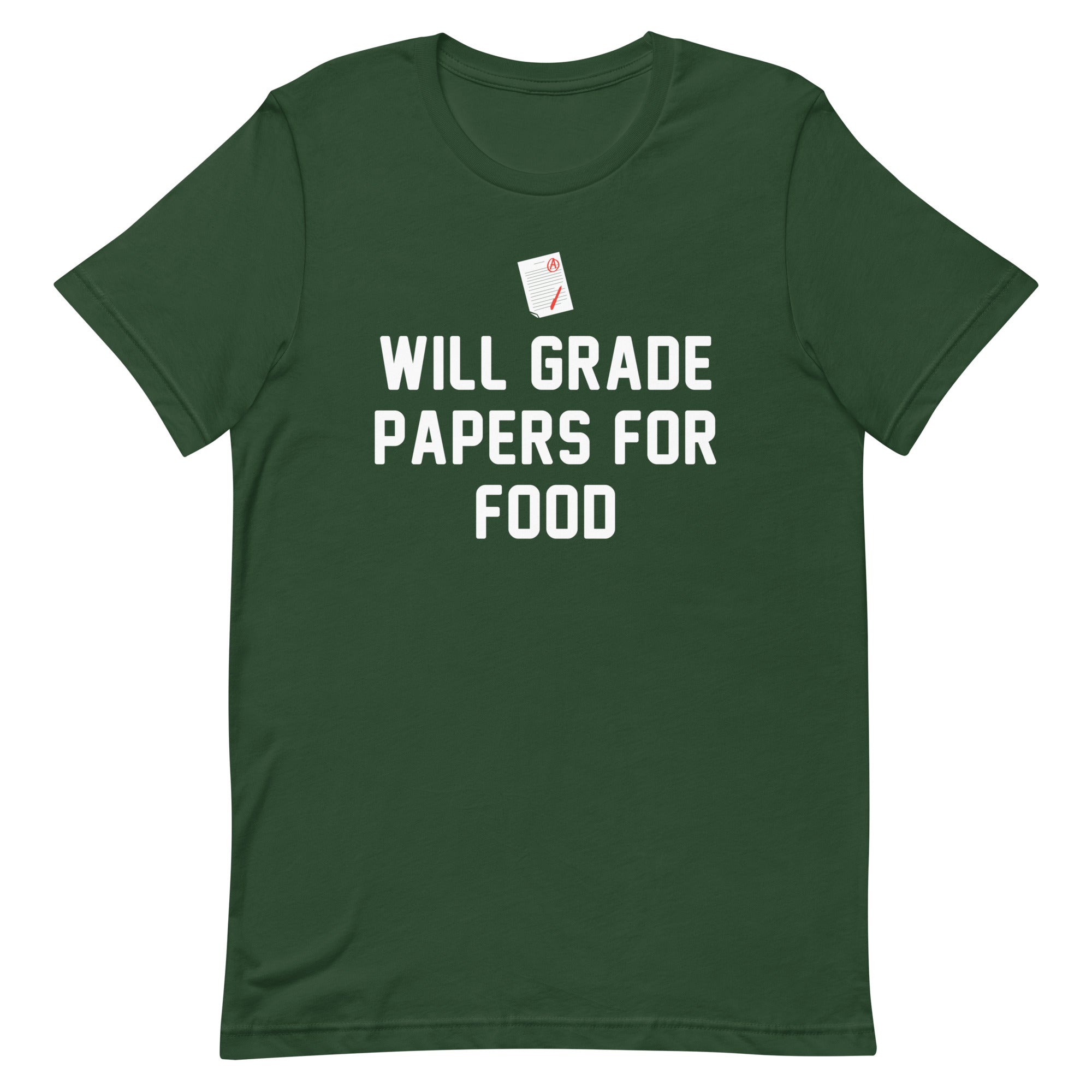 Will Grade Papers For Food Men's Signature Tee