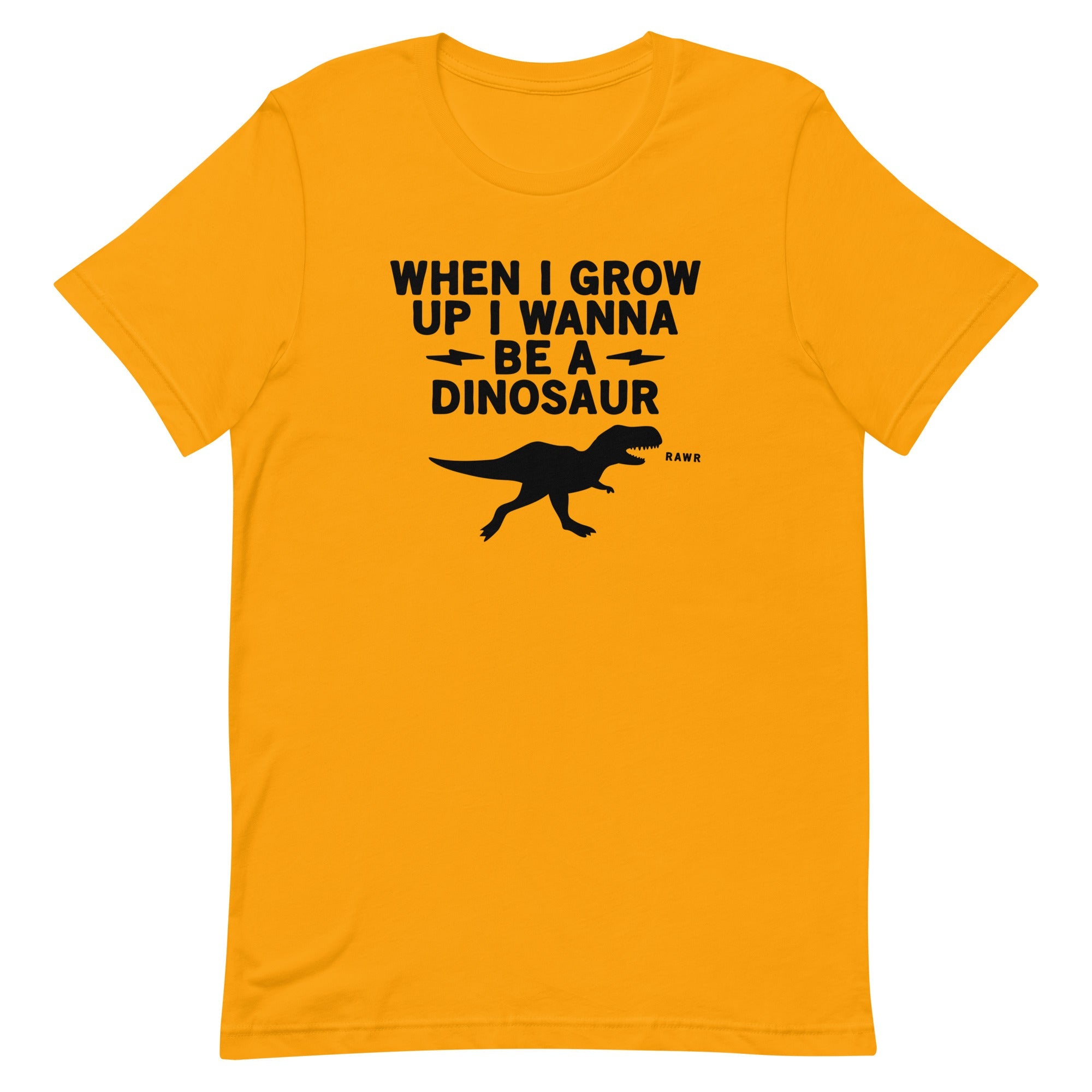 When I Grow Up I Wanna Be A Dinosaur Men's Signature Tee