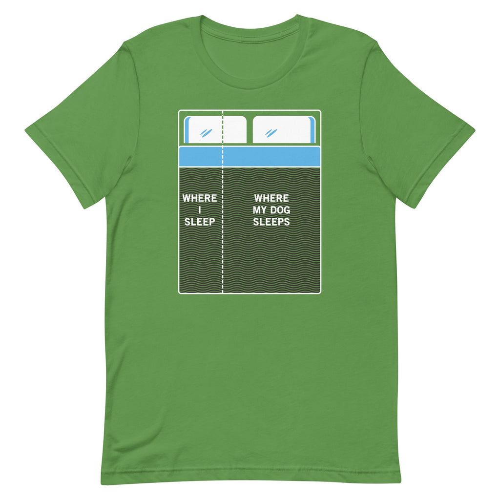 Where I Sleep, Where My Dog Sleeps Men's Signature Tee