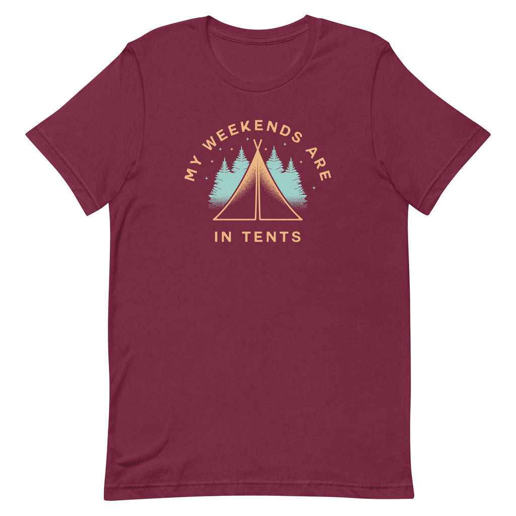 My Weekends Are In Tents Men's Signature Tee