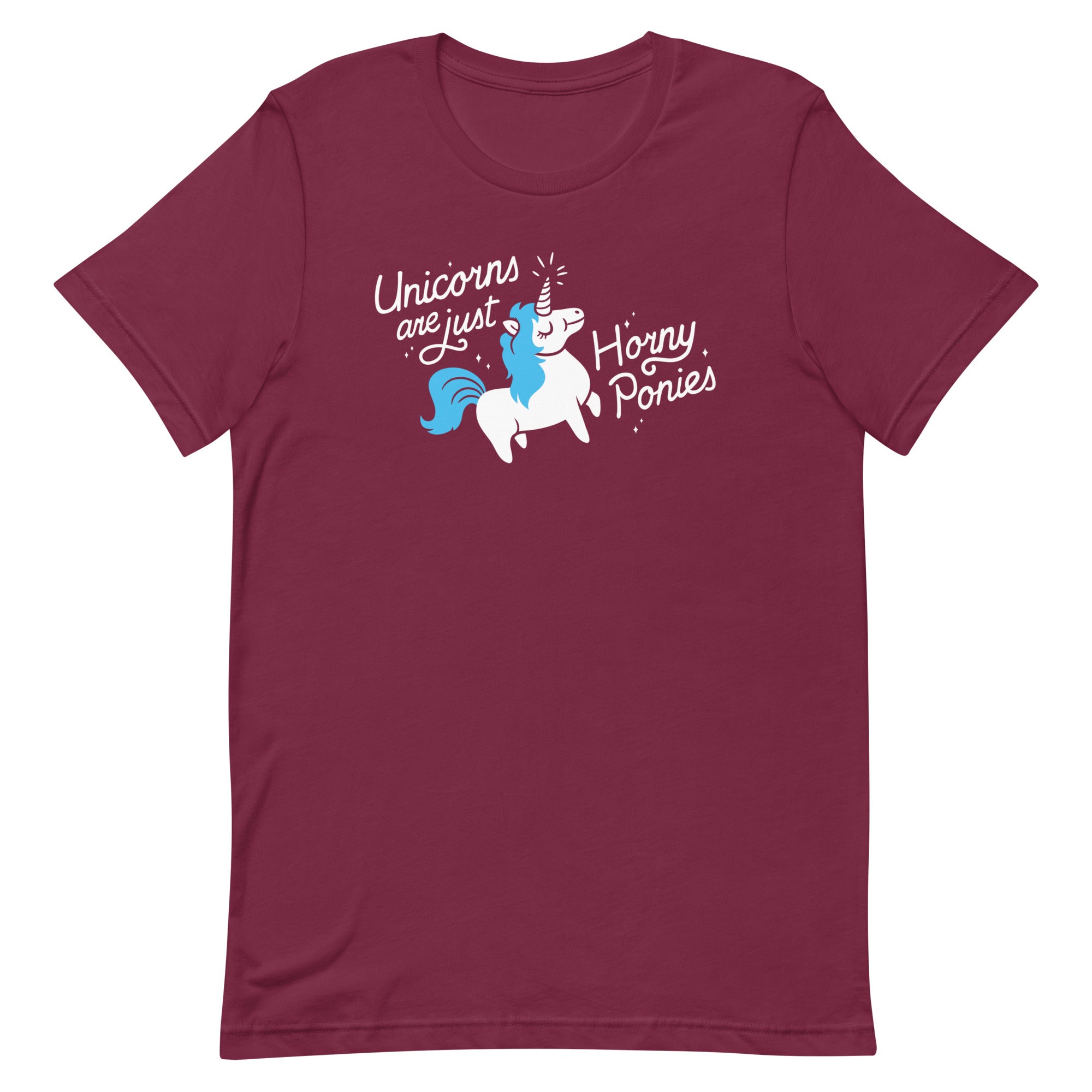 Unicorns Are Just Horny Ponies Men's Signature Tee