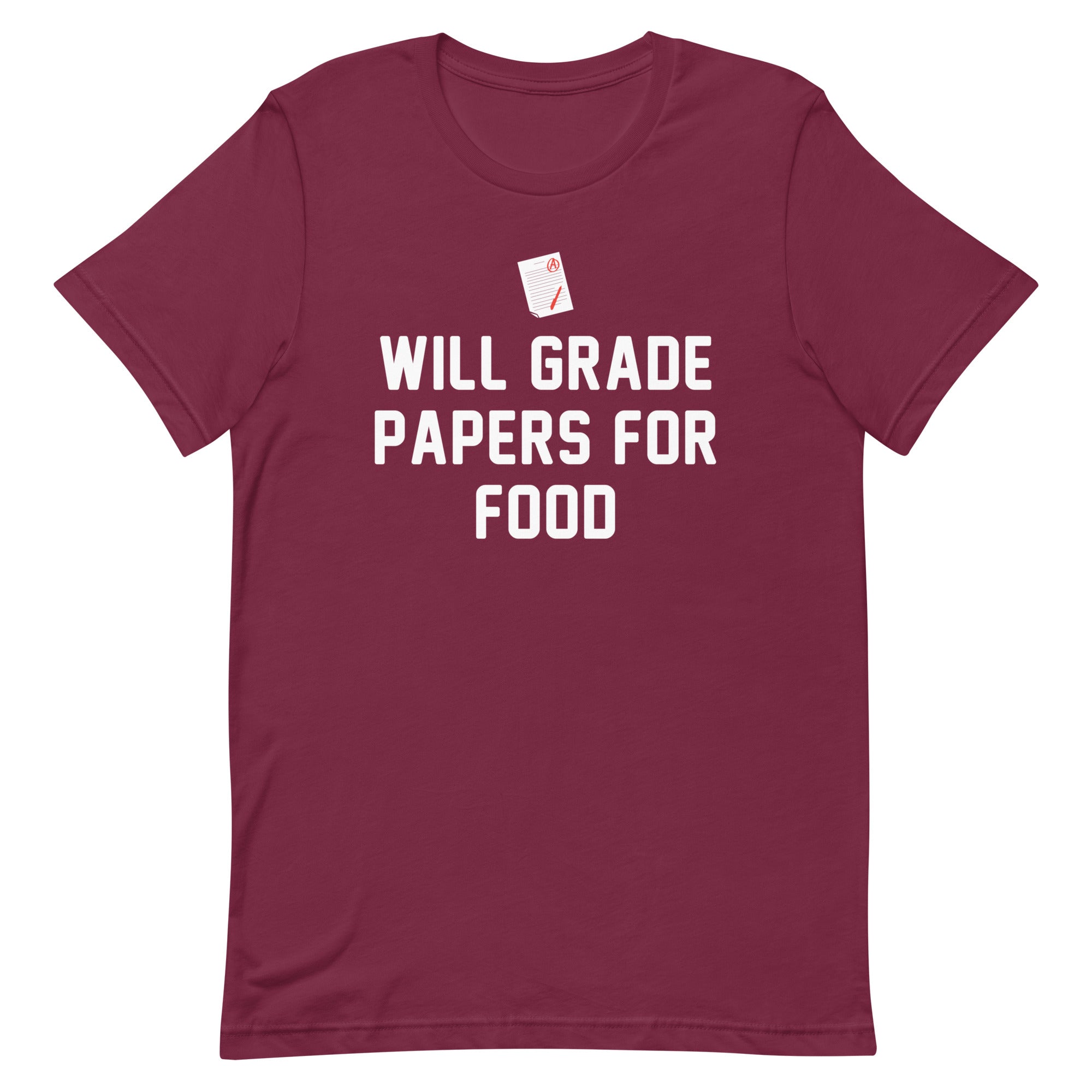 Will Grade Papers For Food Men's Signature Tee