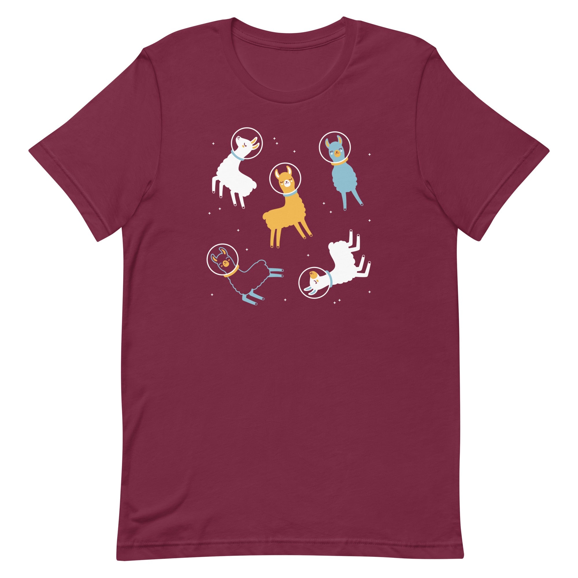 Llamas In Space Men's Signature Tee