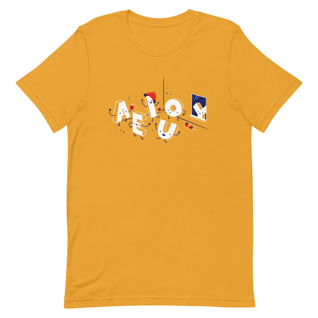Vowel Party Time Men's Signature Tee