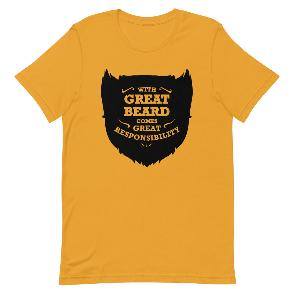 With Great Beard Comes Great Responsibility Men's Signature Tee