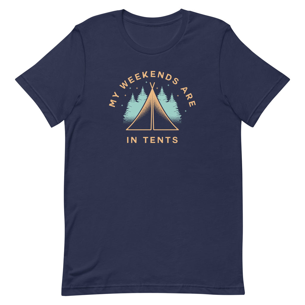 My Weekends Are In Tents Men's Signature Tee