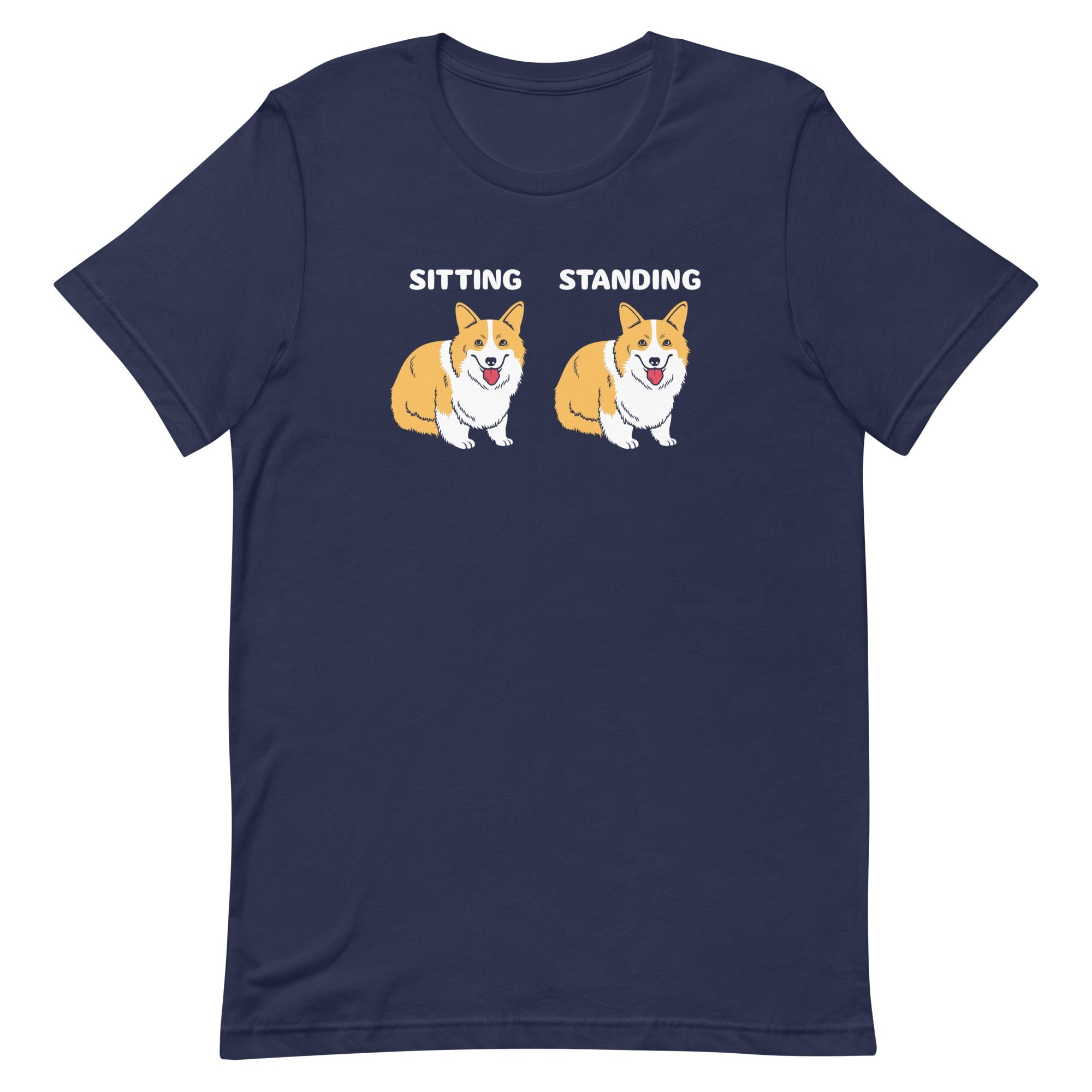Corgi Sitting And Standing Men's Signature Tee