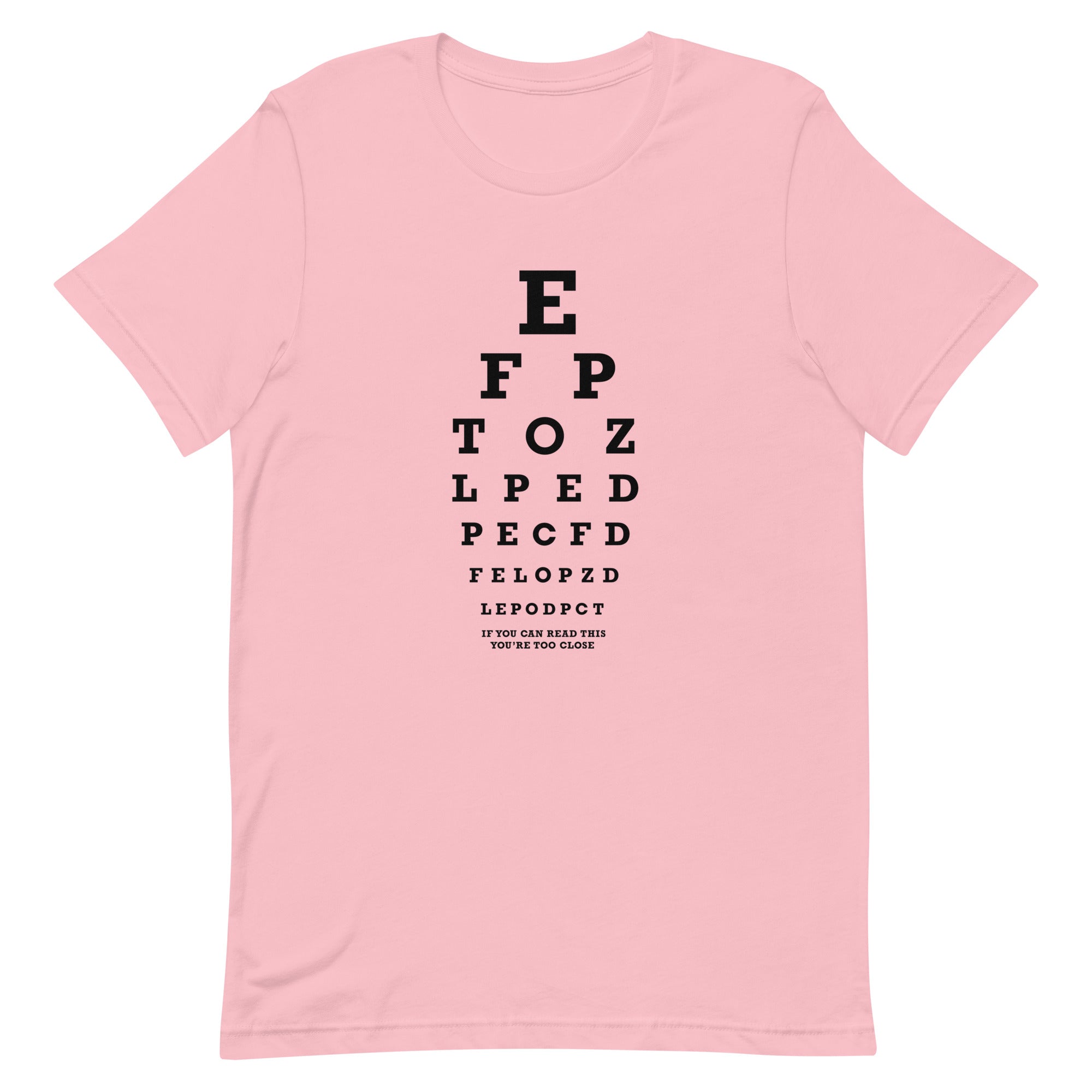 Too Close Eye Chart Men's Signature Tee