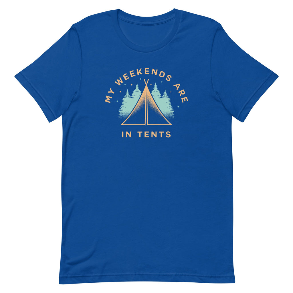My Weekends Are In Tents Men's Signature Tee