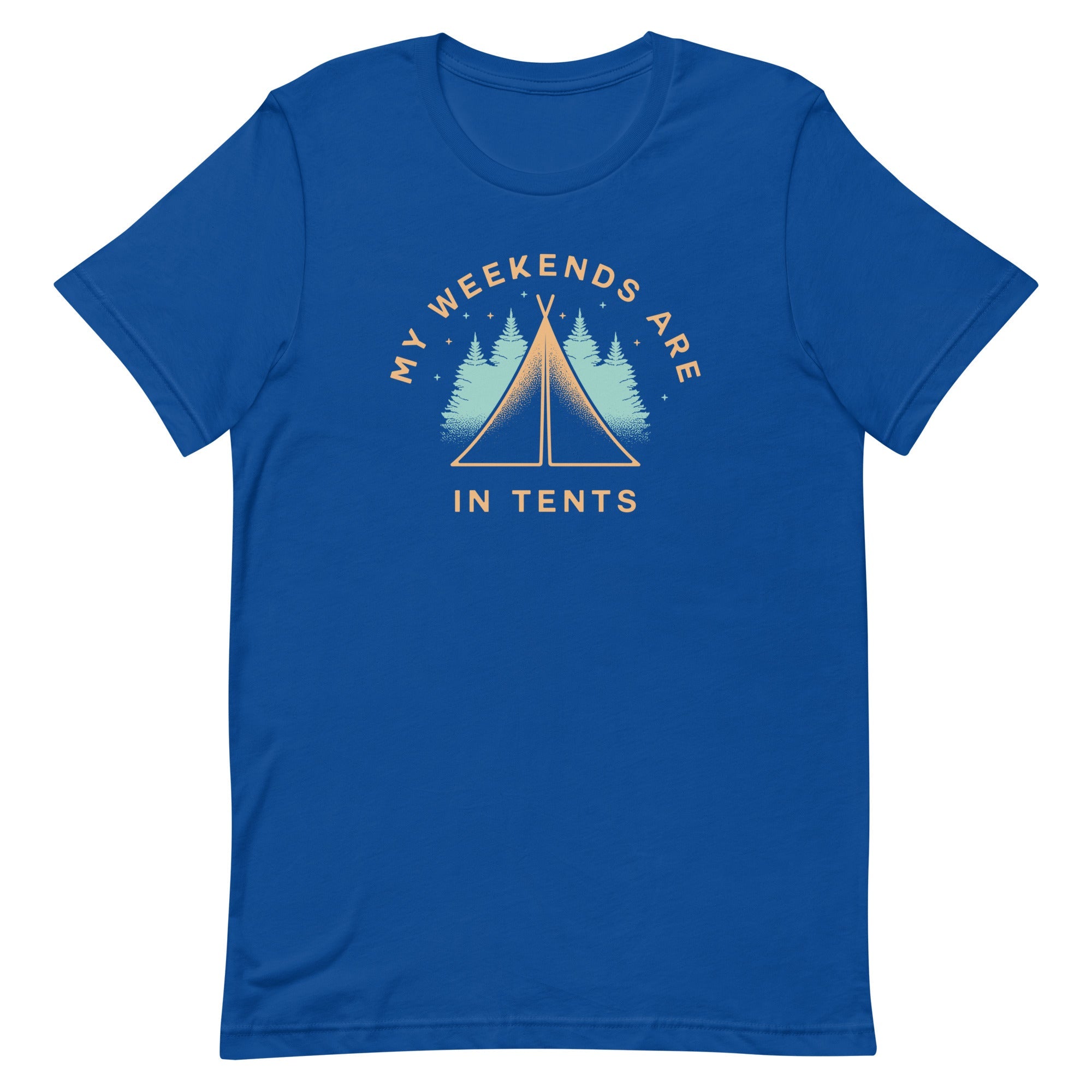 My Weekends Are In Tents Men's Signature Tee