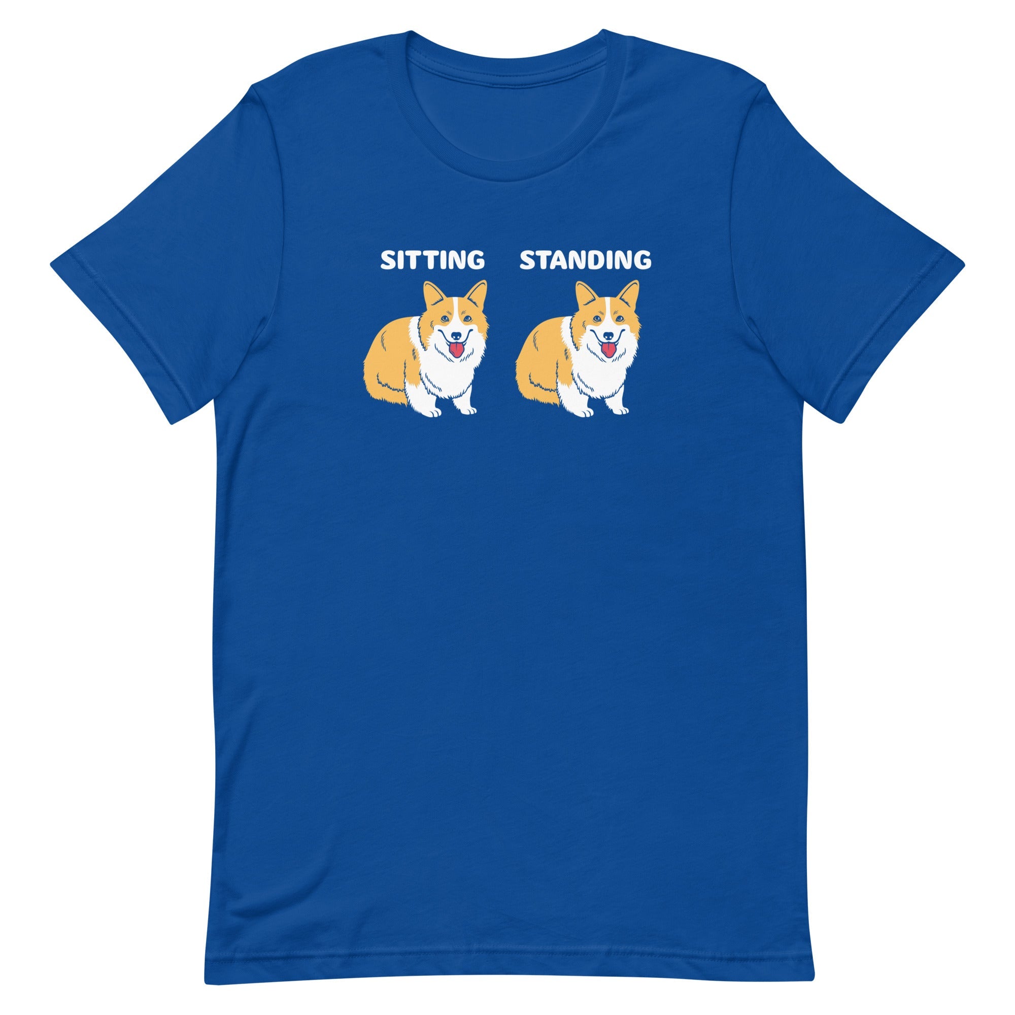 Corgi Sitting And Standing Men's Signature Tee