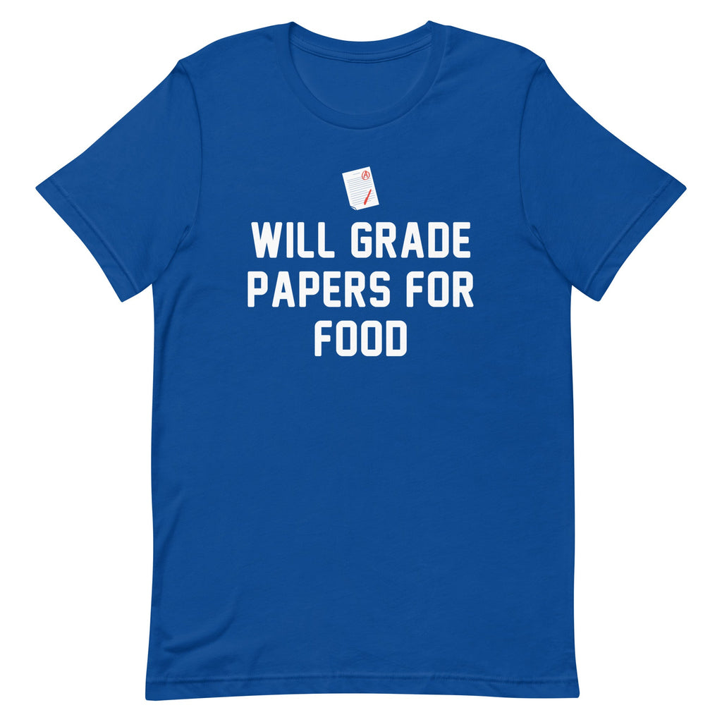 Will Grade Papers For Food Men's Signature Tee