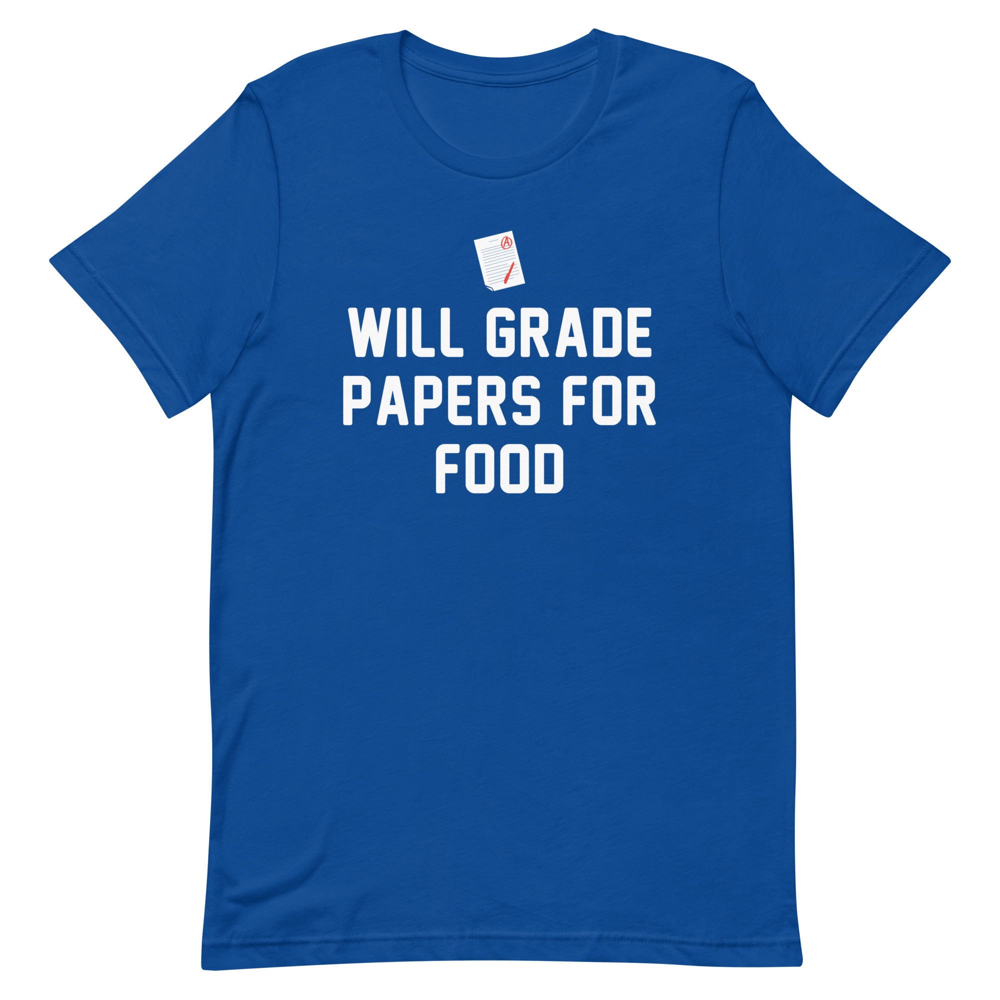 Will Grade Papers For Food Men's Signature Tee
