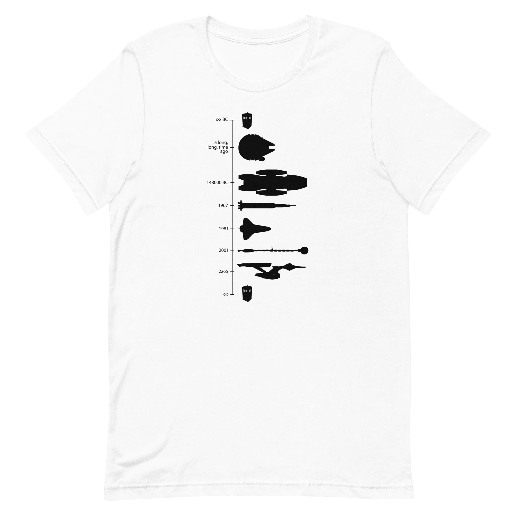 Space Ship Timeline Men's Signature Tee