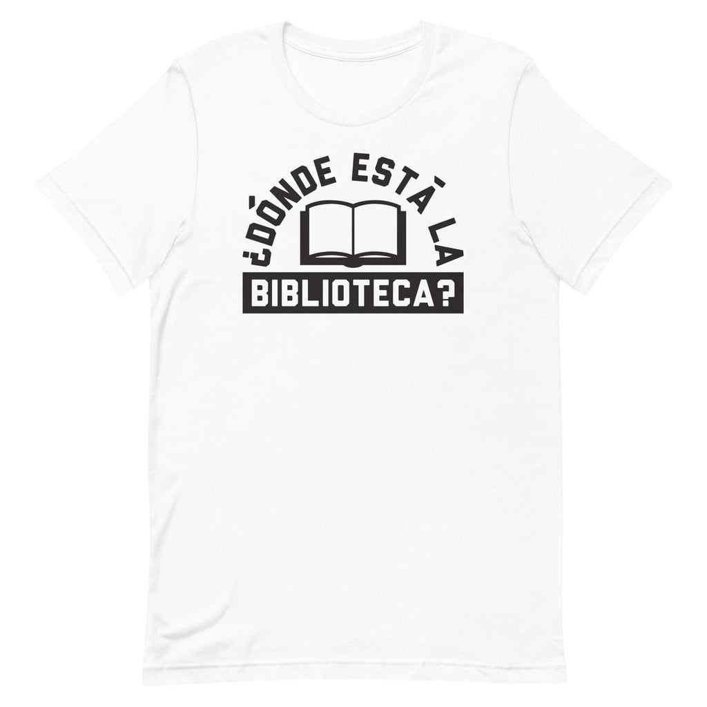Donde Esta La Biblioteca? Men's Signature Tee