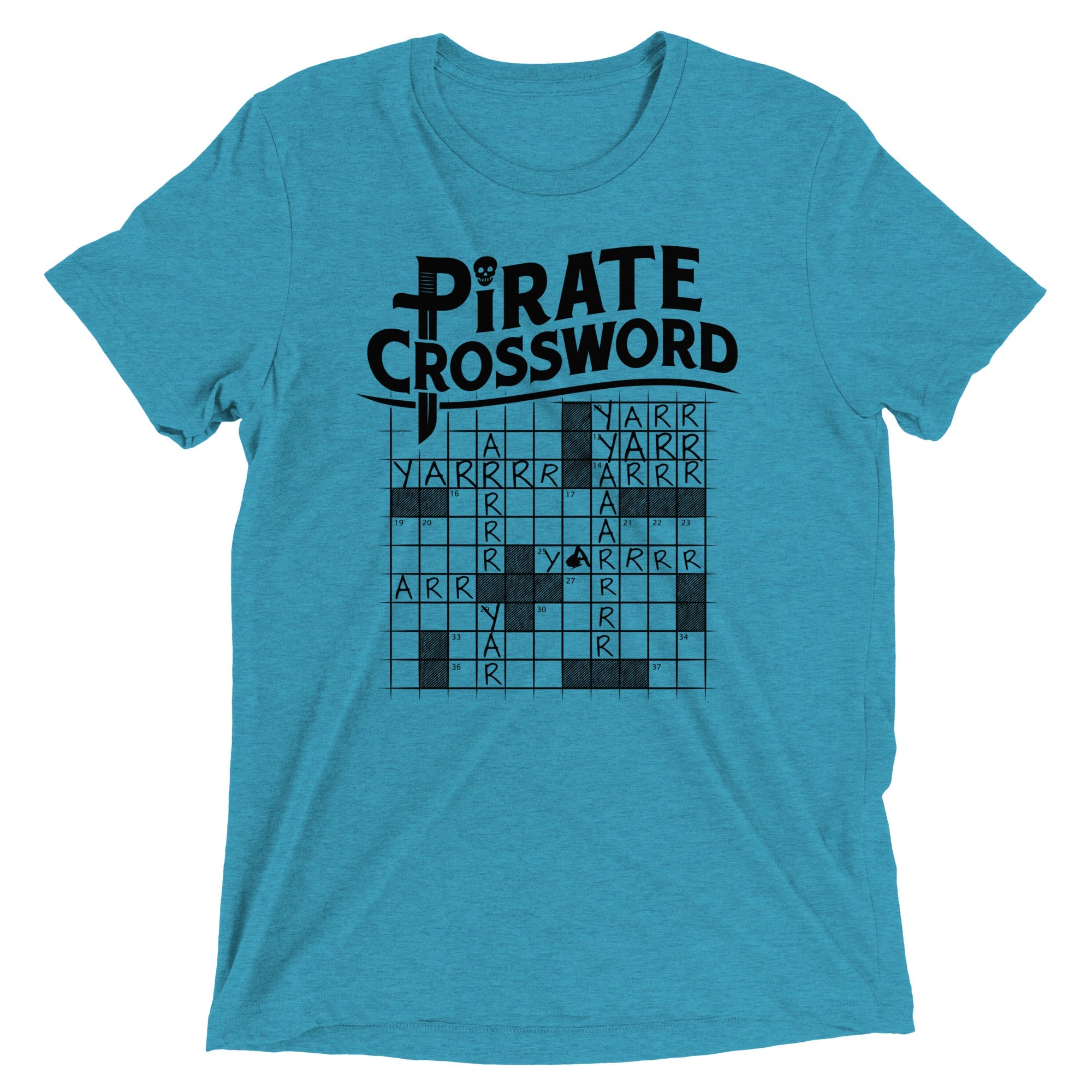Pirate Crossword Men's Tri-Blend Tee